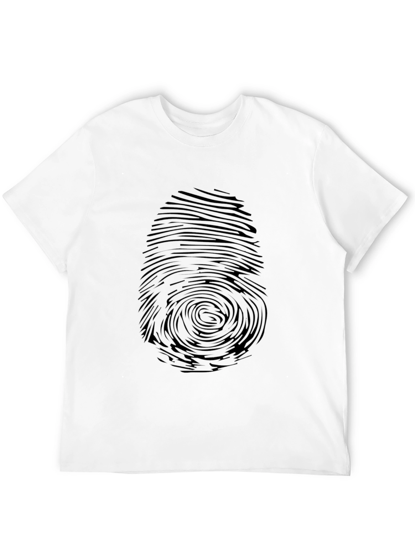 Fingerprint Graphic Black T-Shirt