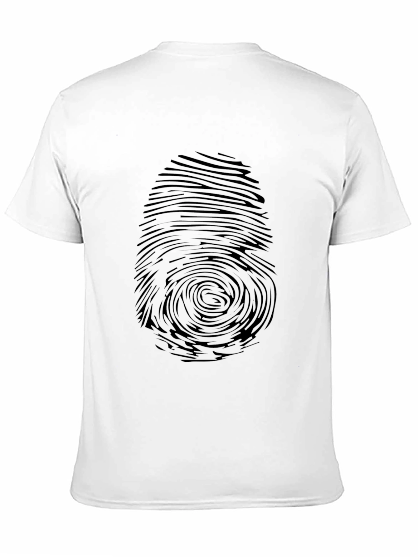 Fingerprint Graphic Black T-Shirt
