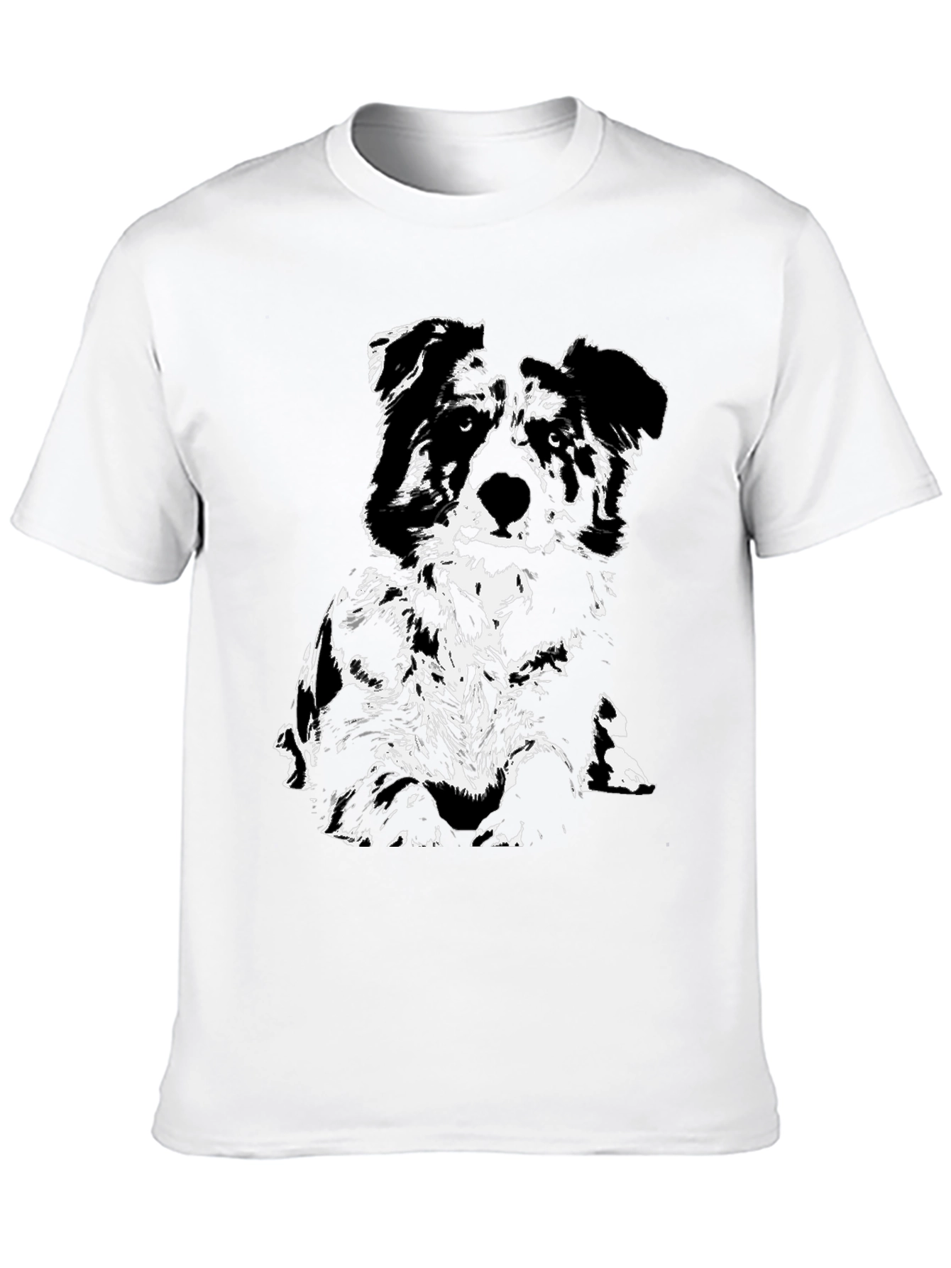 Dog Graphic T-Shirt - Black - Casual Wear