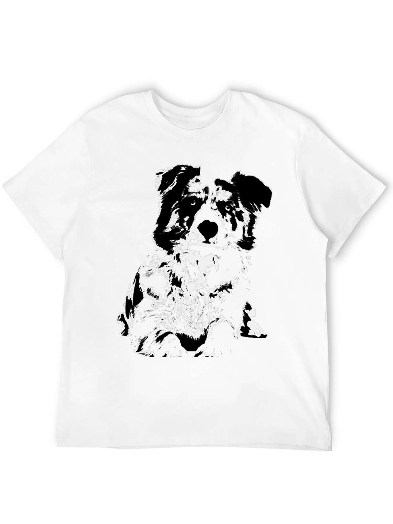 Dog Graphic T-Shirt - Black - Casual Wear