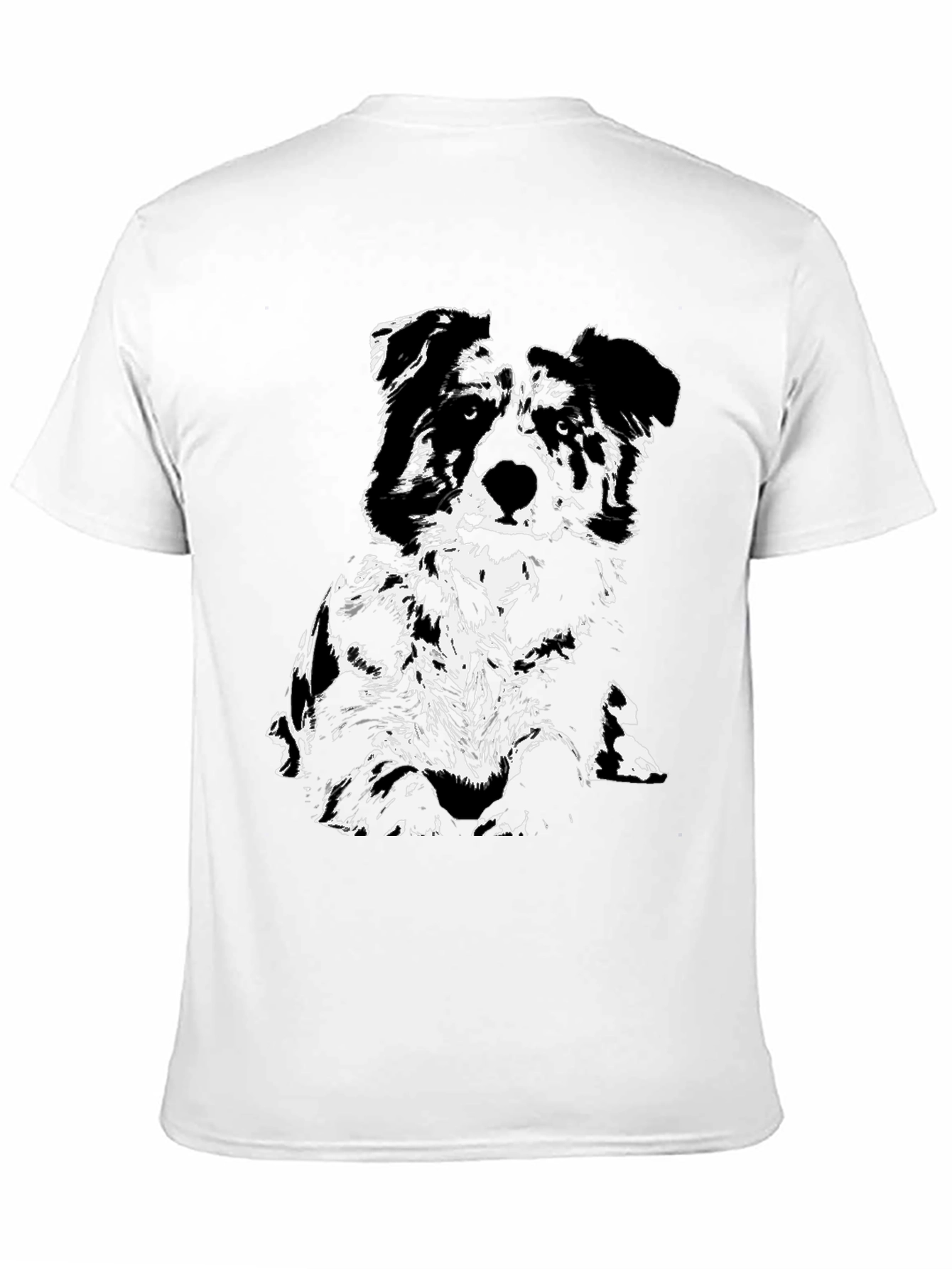 Dog Graphic T-Shirt - Black - Casual Wear