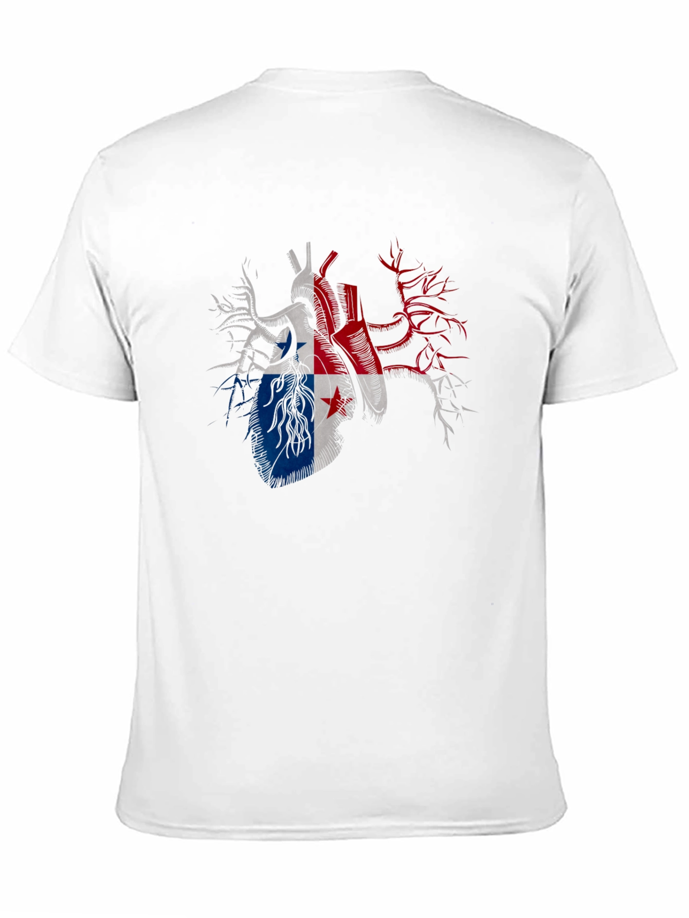 Panama Flag Heart Graphic Tee - Black
