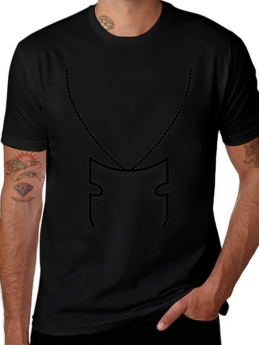 Black Graphic Tee - Necklace Design