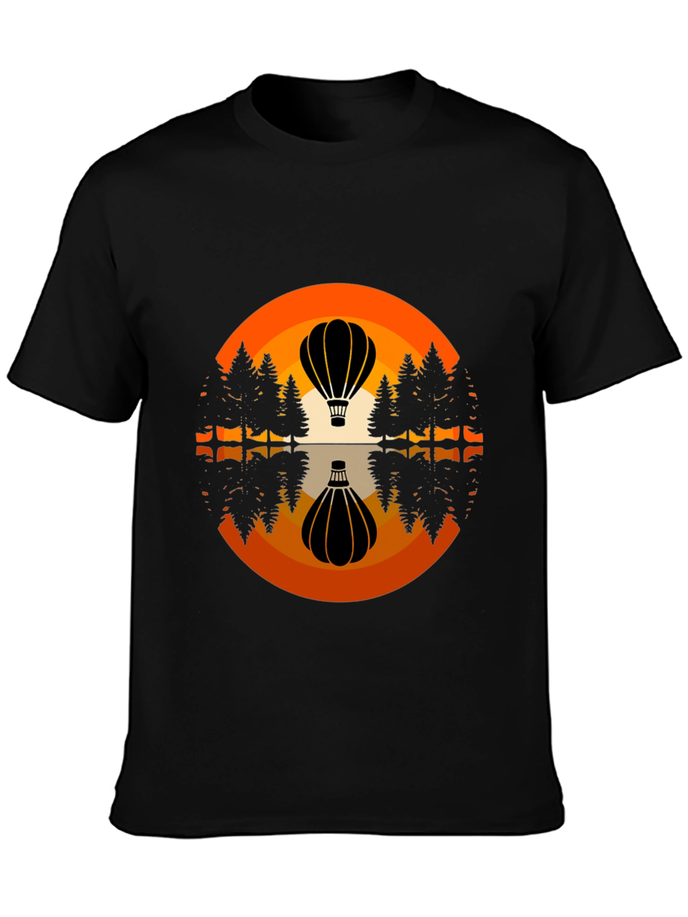 Hot Air Balloon Reflection Graphic Tee