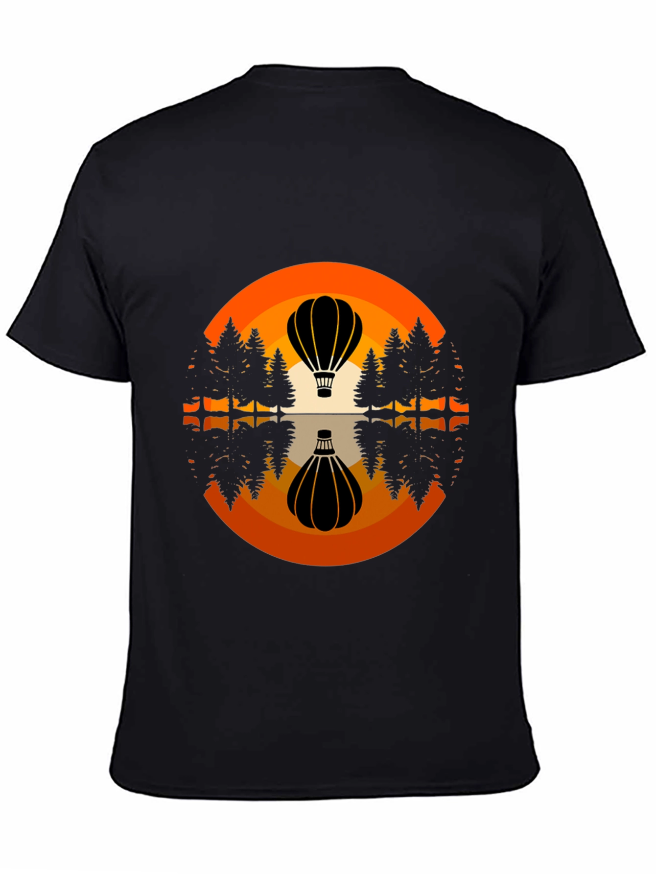 Hot Air Balloon Reflection Graphic Tee