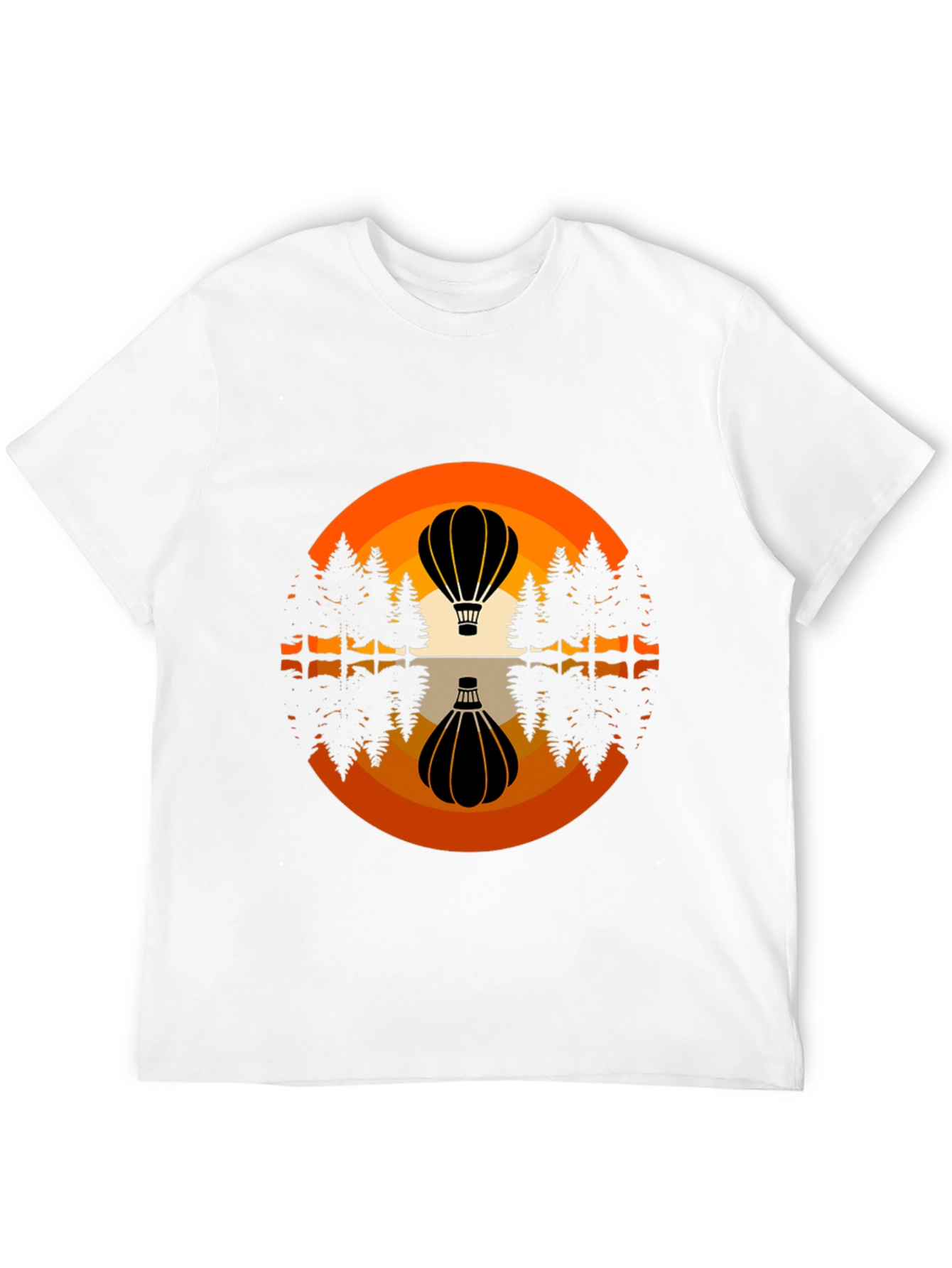 Hot Air Balloon Reflection Graphic Tee