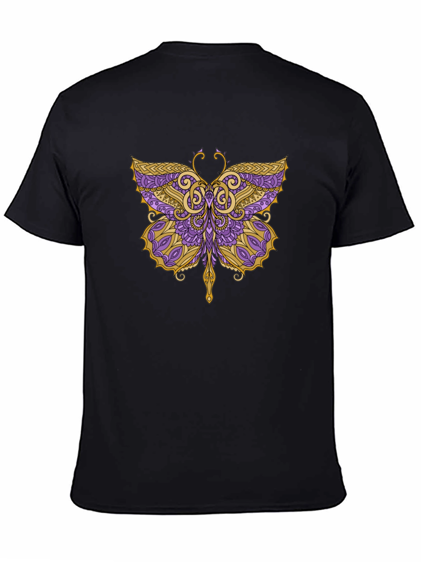 Butterfly Graphic Tee - Black Cotton Blend