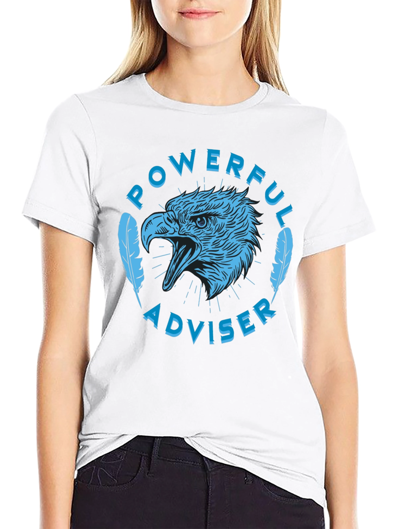 Powerful Adviser Eagle Graphic Tee - Black