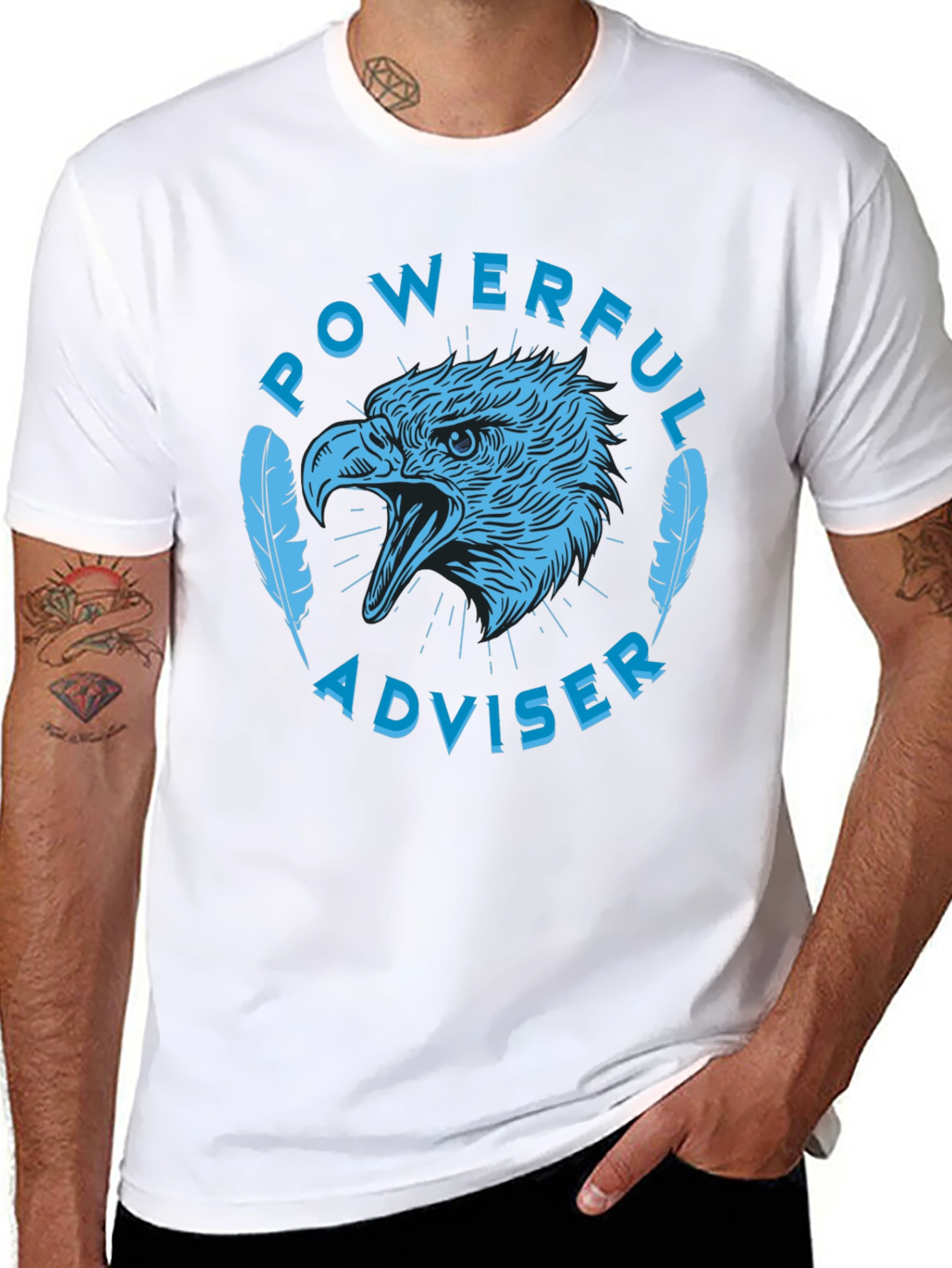 Powerful Adviser Eagle Graphic Tee - Black