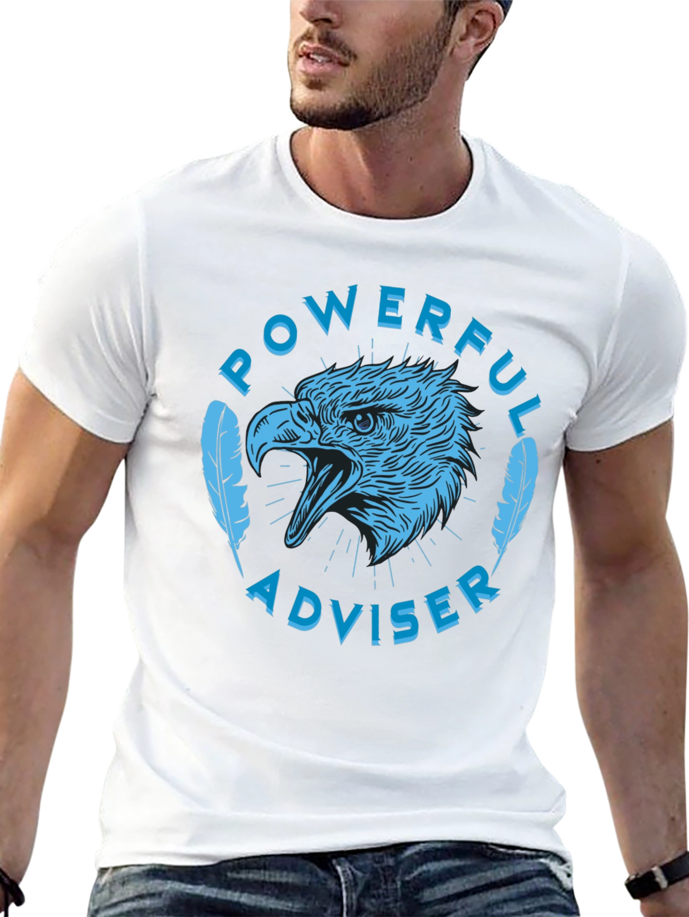 Powerful Adviser Eagle Graphic Tee - Black