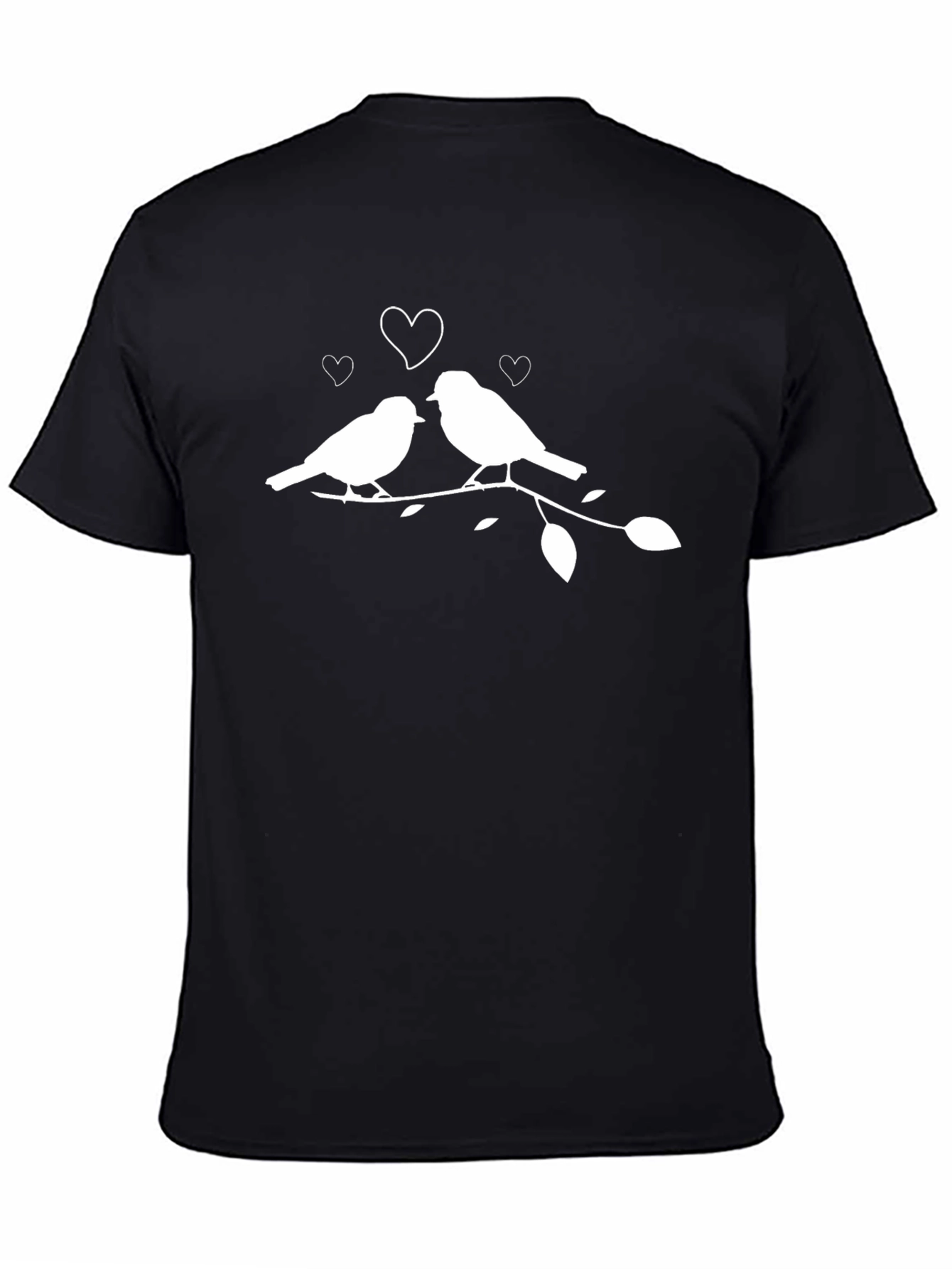 Lovebirds Tee - Romantic Bird Branch Graphic T-Shirt