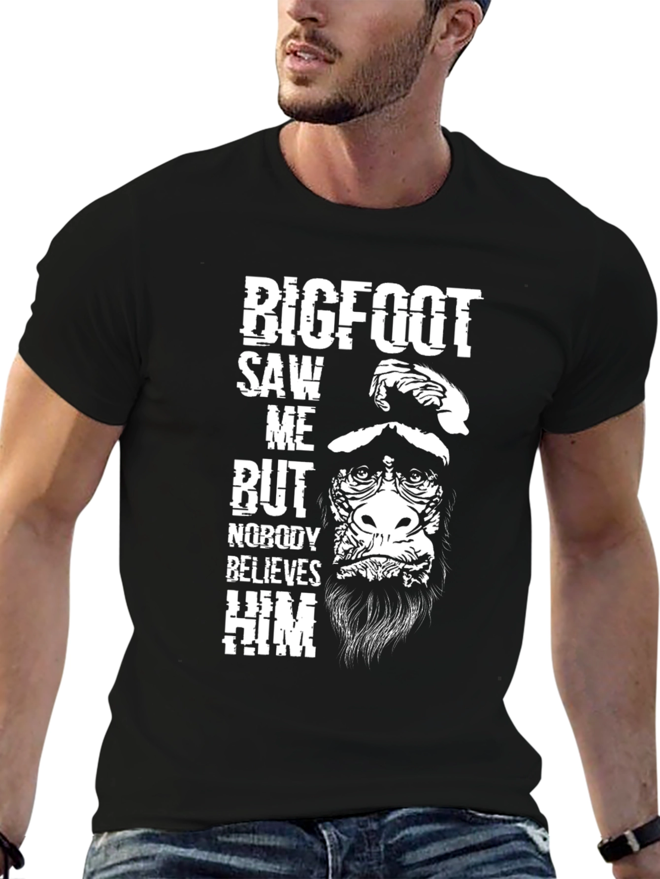 Bigfoot Saw Me T-Shirt - Funny Sasquatch Believer Tee
