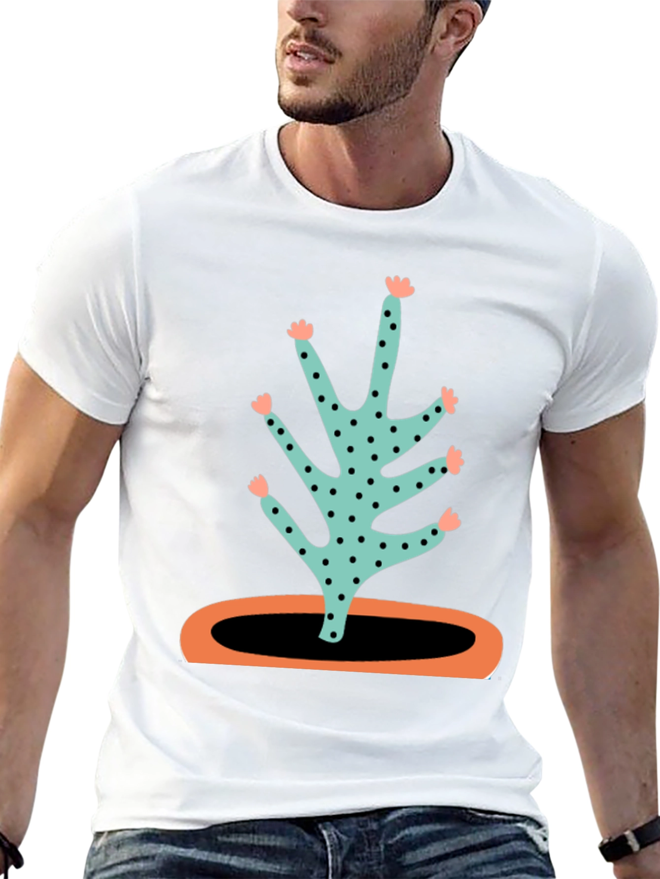 Funky Cactus Graphic T-Shirt