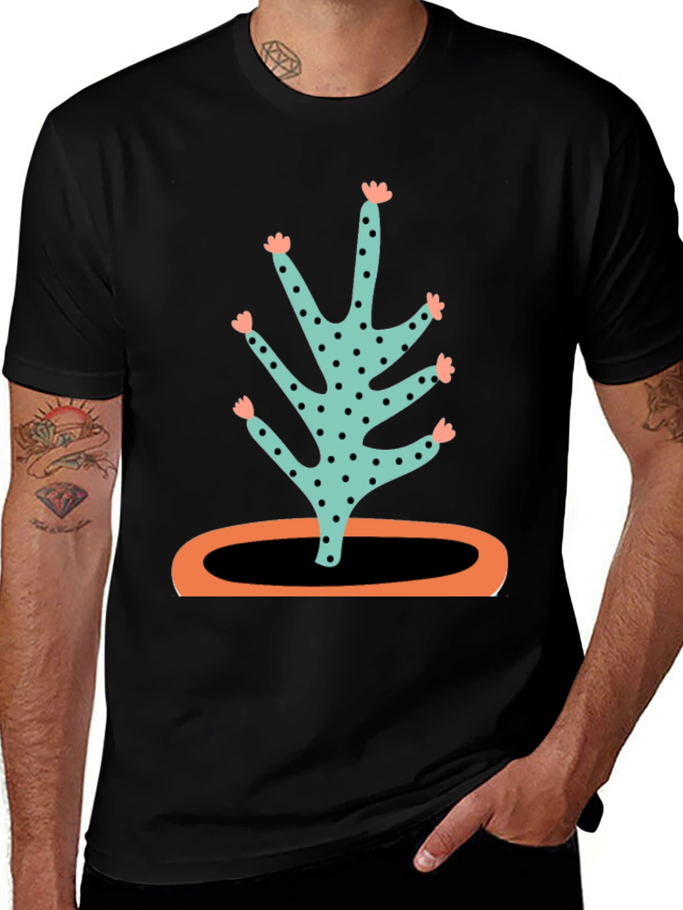 Funky Cactus Graphic T-Shirt