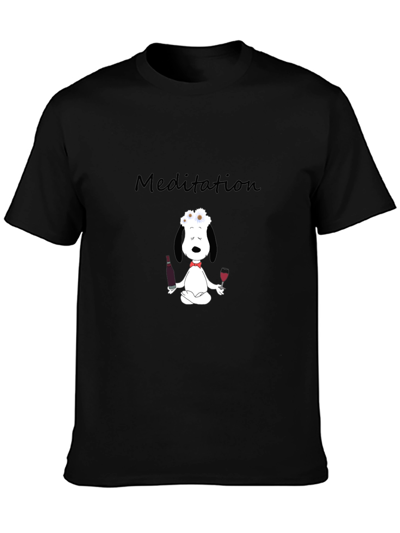 Meditation Snoopy Wine Lover T-Shirt