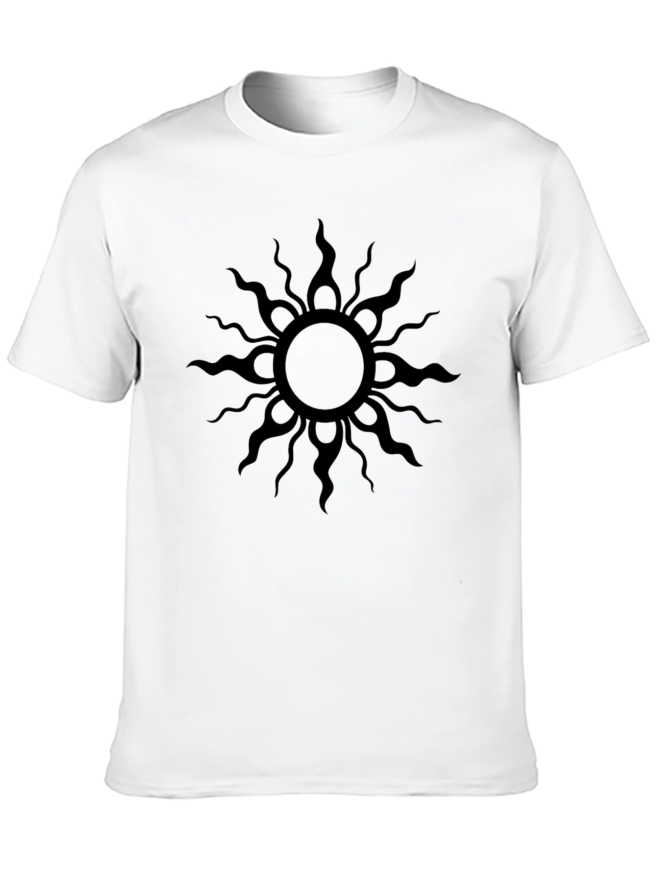 Black Sun Graphic Tee - Mens Casual Shirt