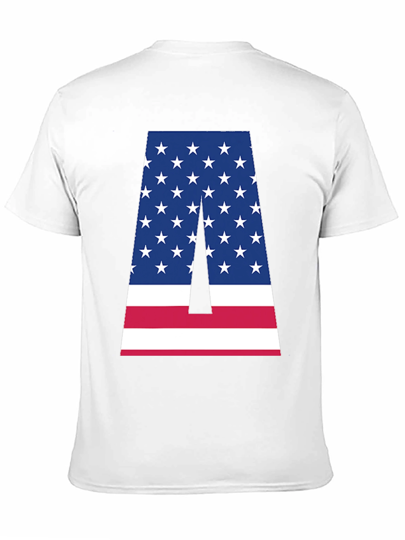 American Flag Letter A Graphic T-Shirt
