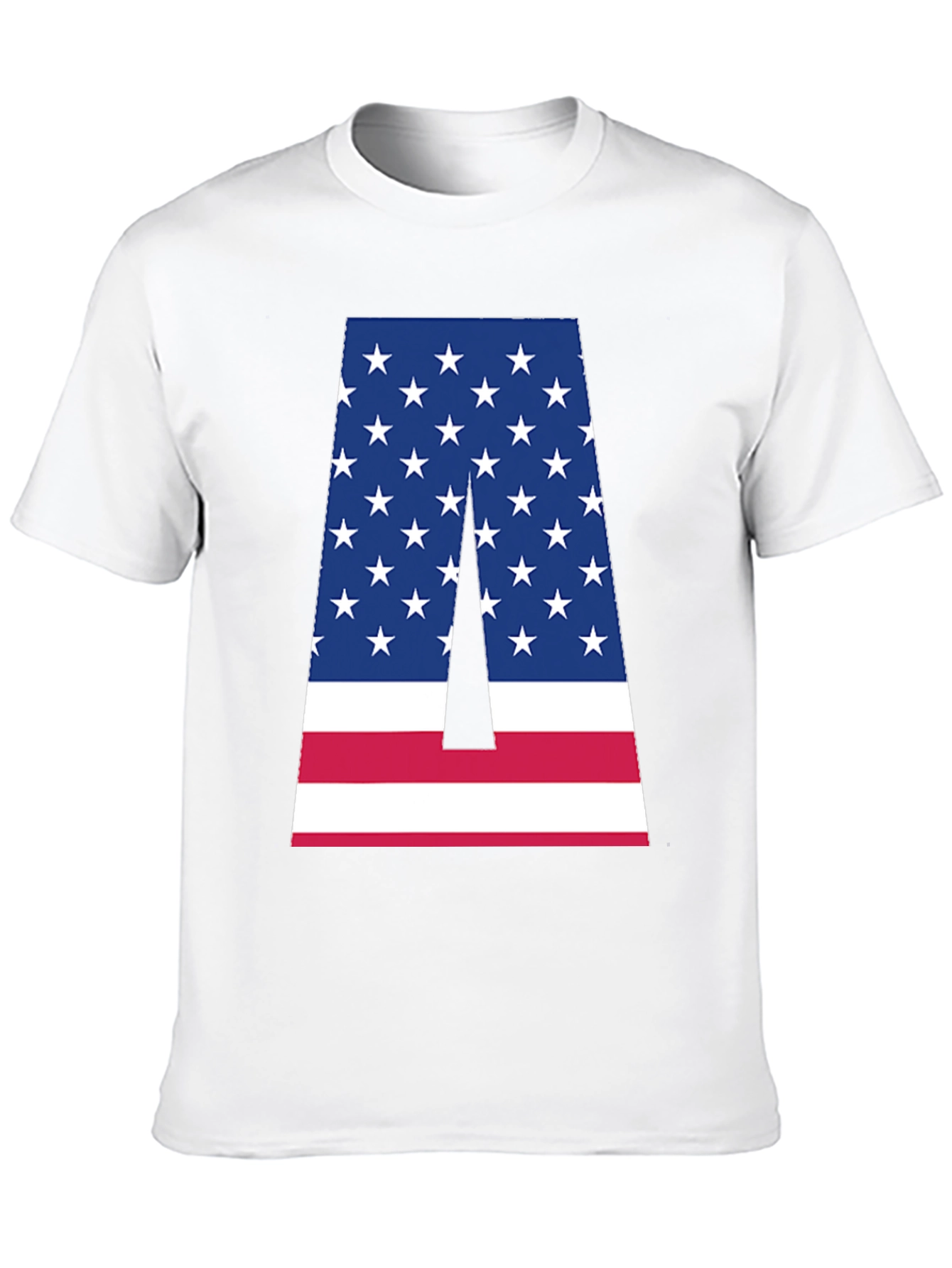 American Flag Letter A Graphic T-Shirt