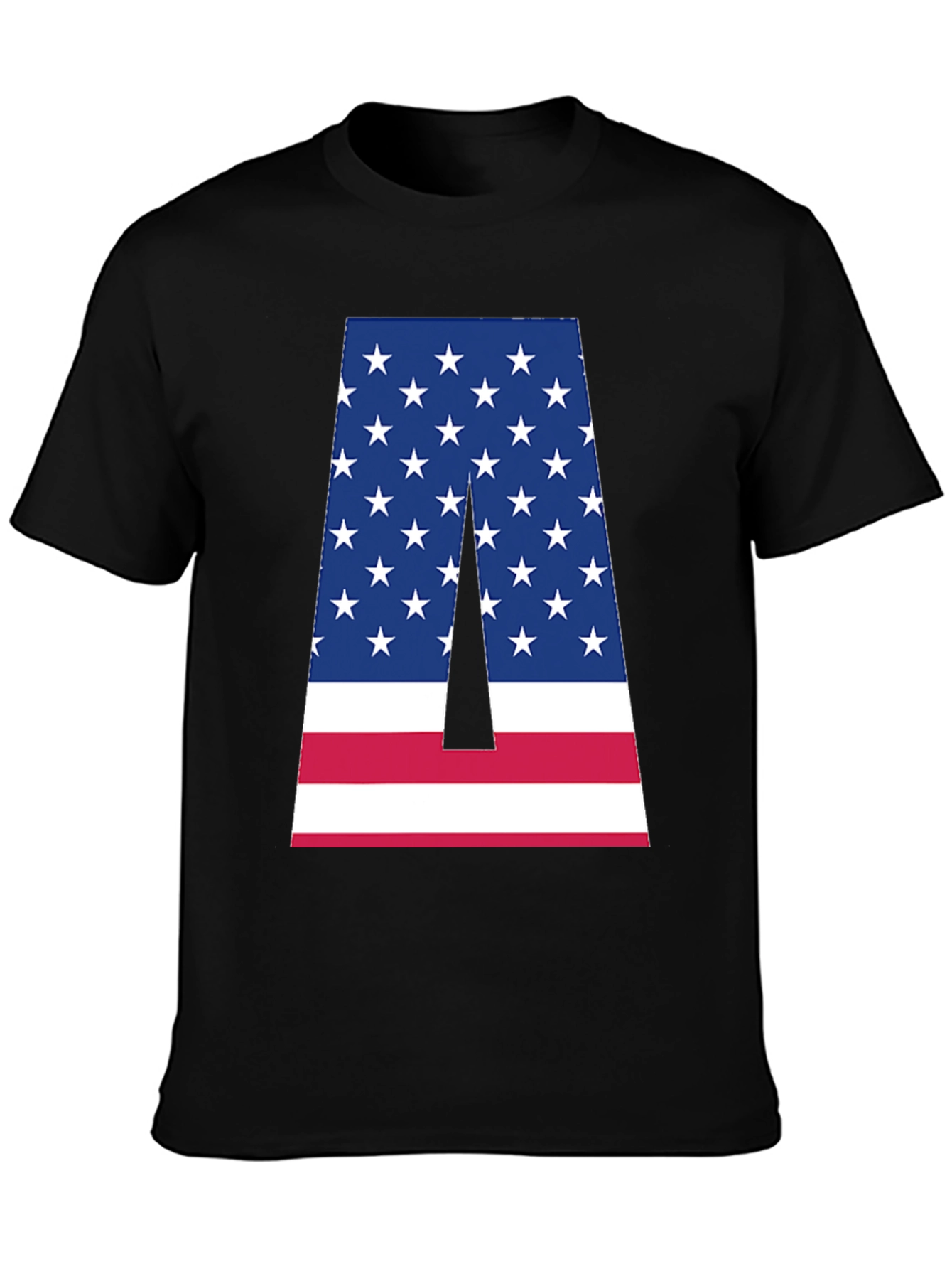 American Flag Letter A Graphic T-Shirt