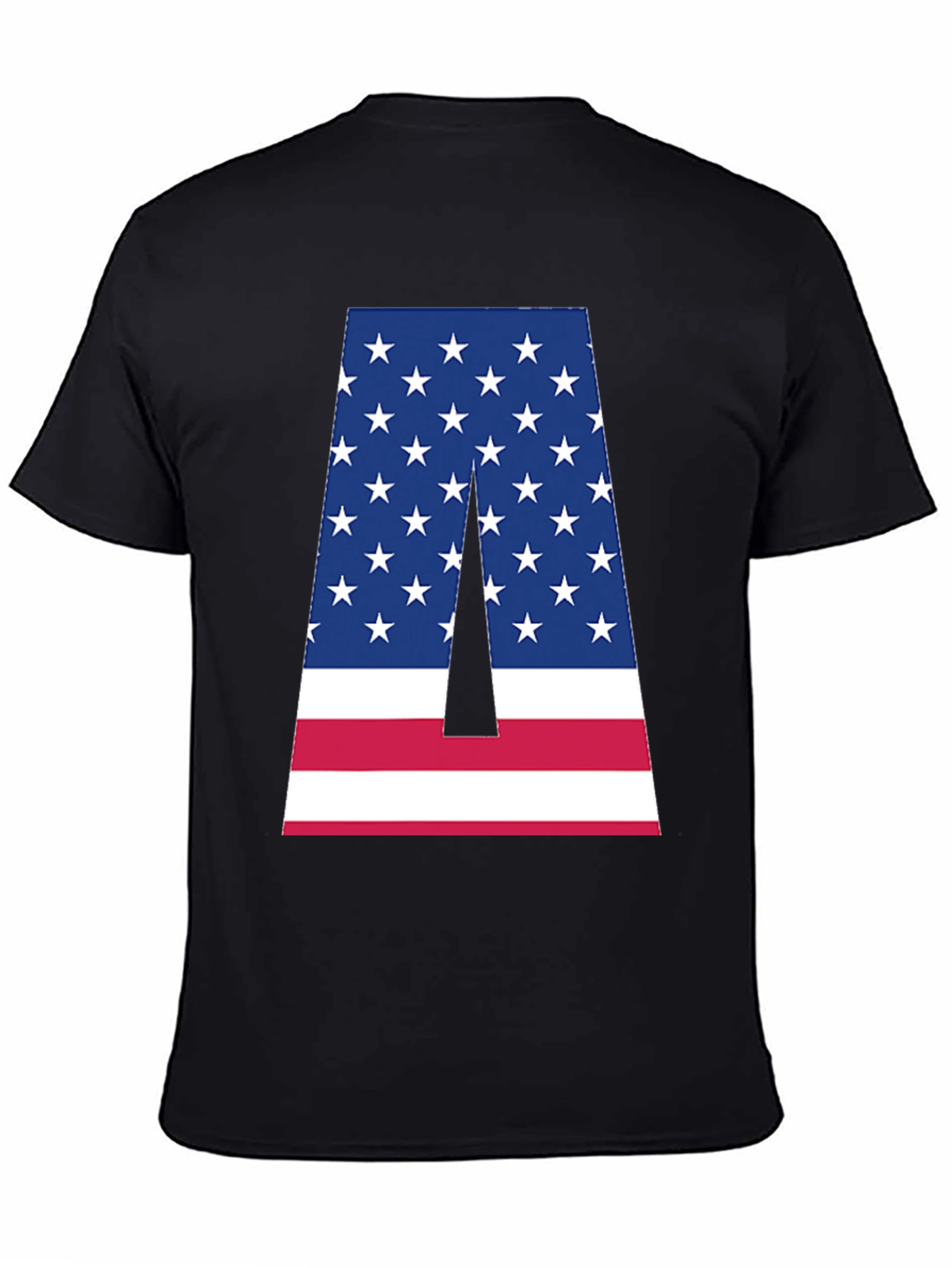 American Flag Letter A Graphic T-Shirt
