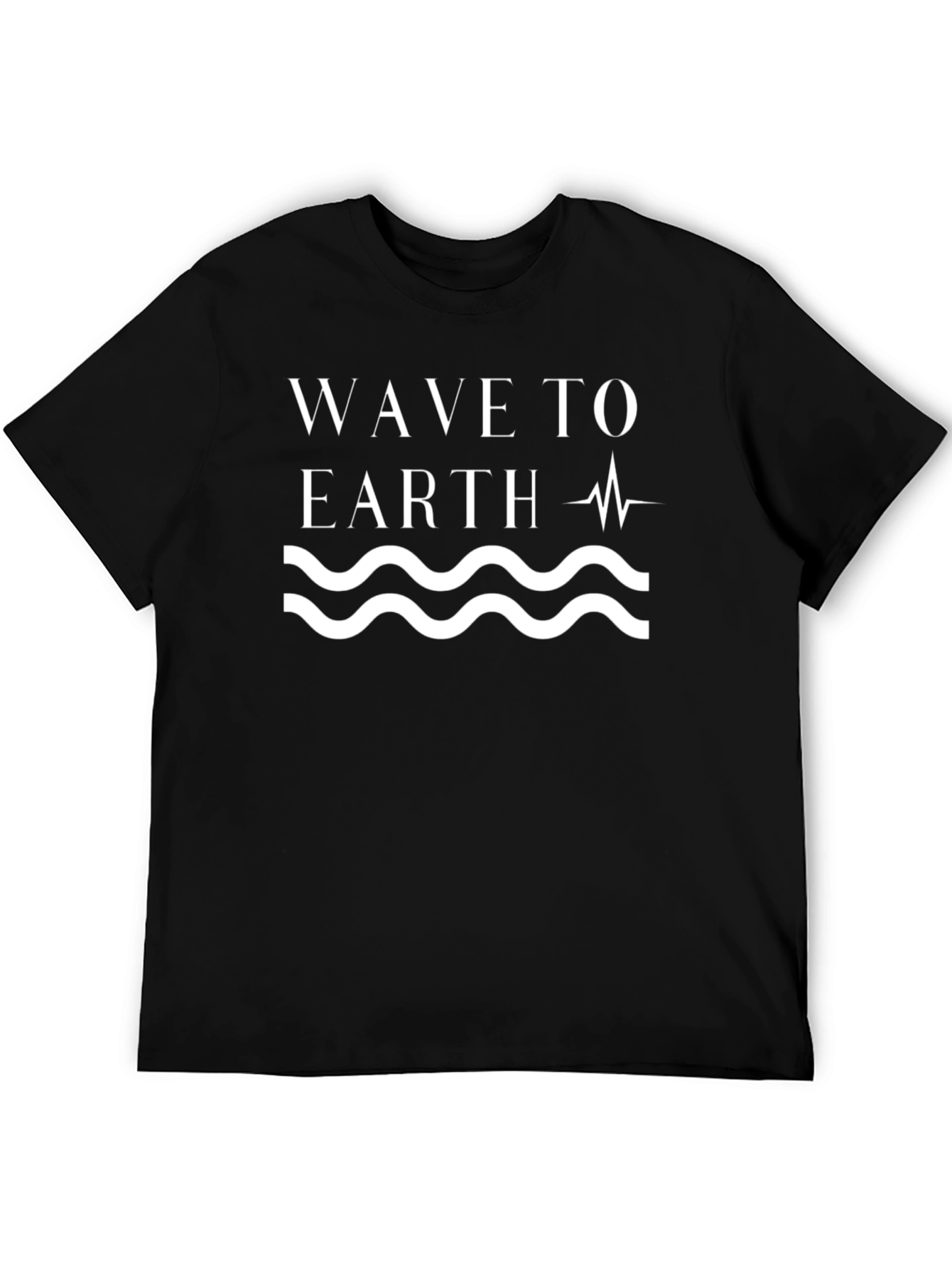 Wave To Earth Graphic Tee - Trendy Black T-Shirt