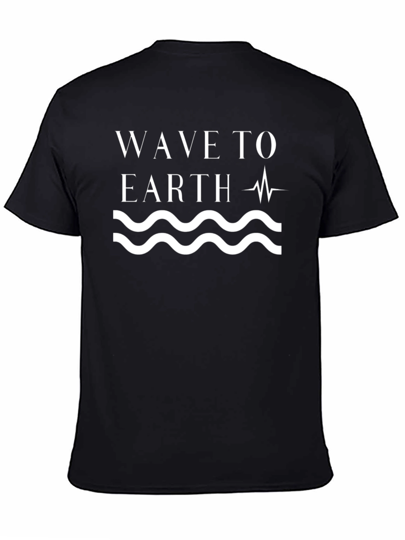Wave To Earth Graphic Tee - Trendy Black T-Shirt