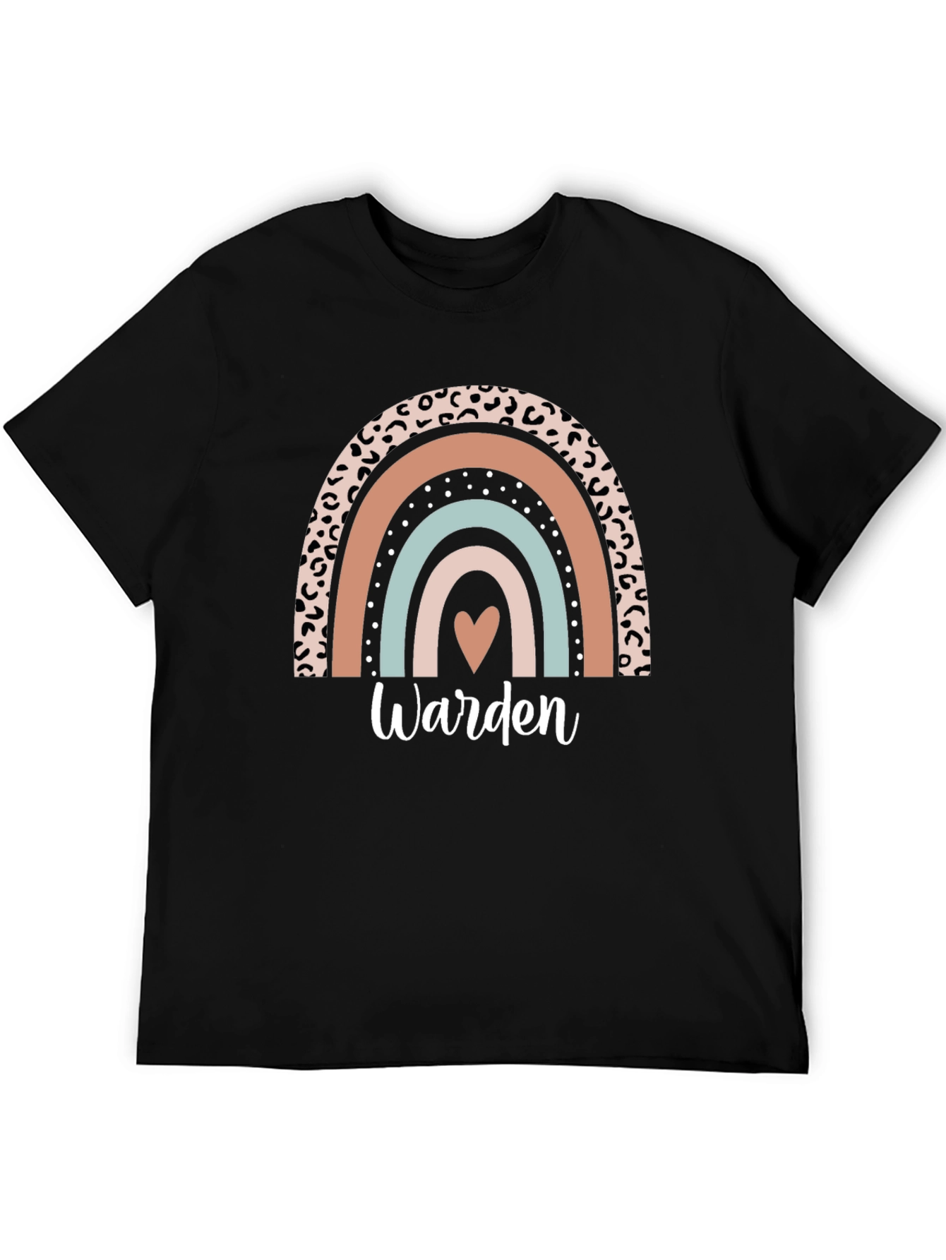 Warden Rainbow Heart Graphic T-Shirt