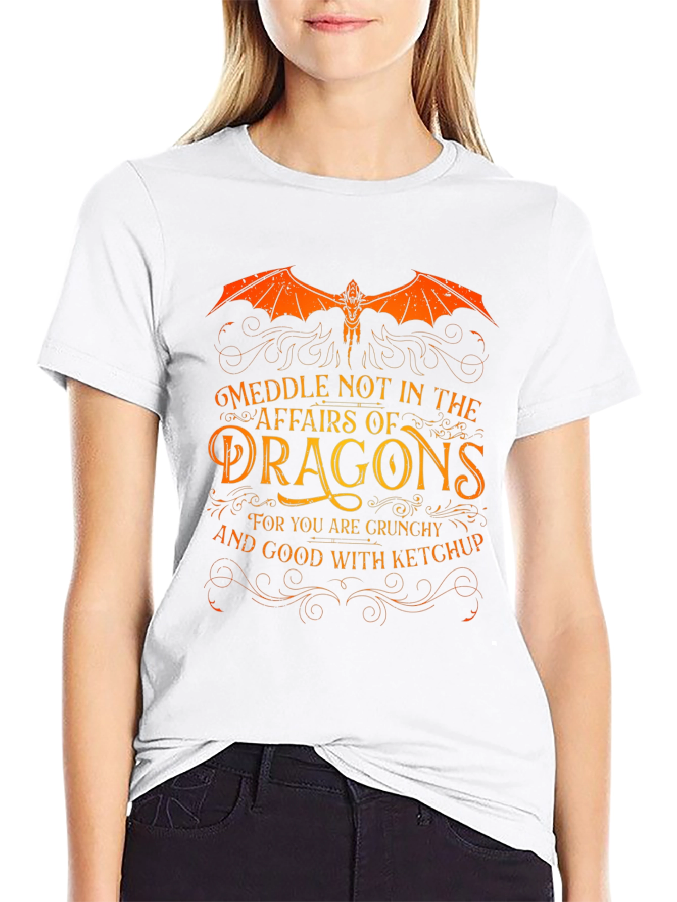 Meddle Not Dragon Graphic T-Shirt