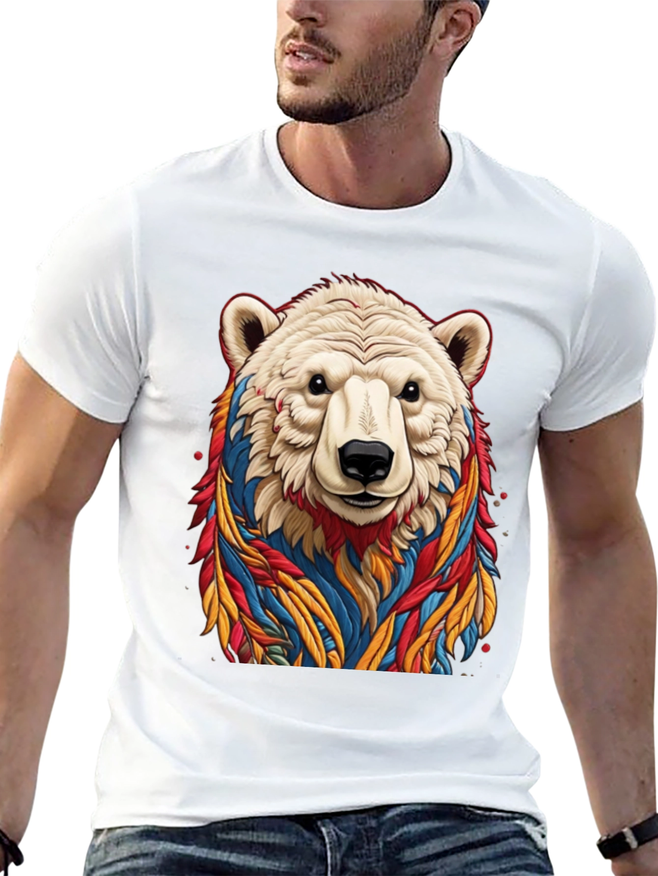 Cool Bear Graphic Tee - Black Cotton T-Shirt