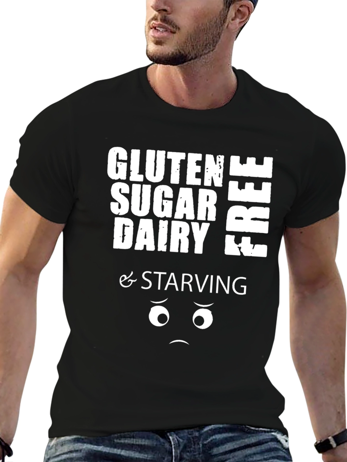 Gluten Sugar Dairy Free & Starving Graphic Tee