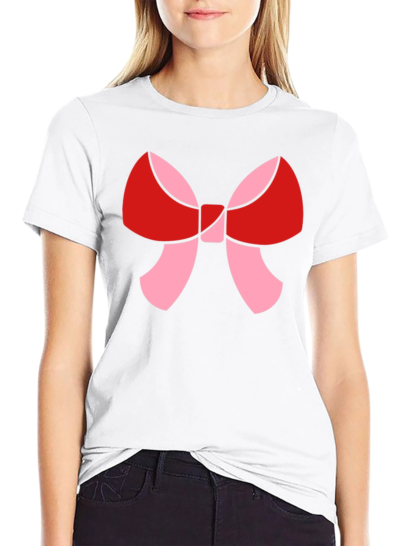 Bow Graphic Black T-Shirt | Stylish Casual Tee
