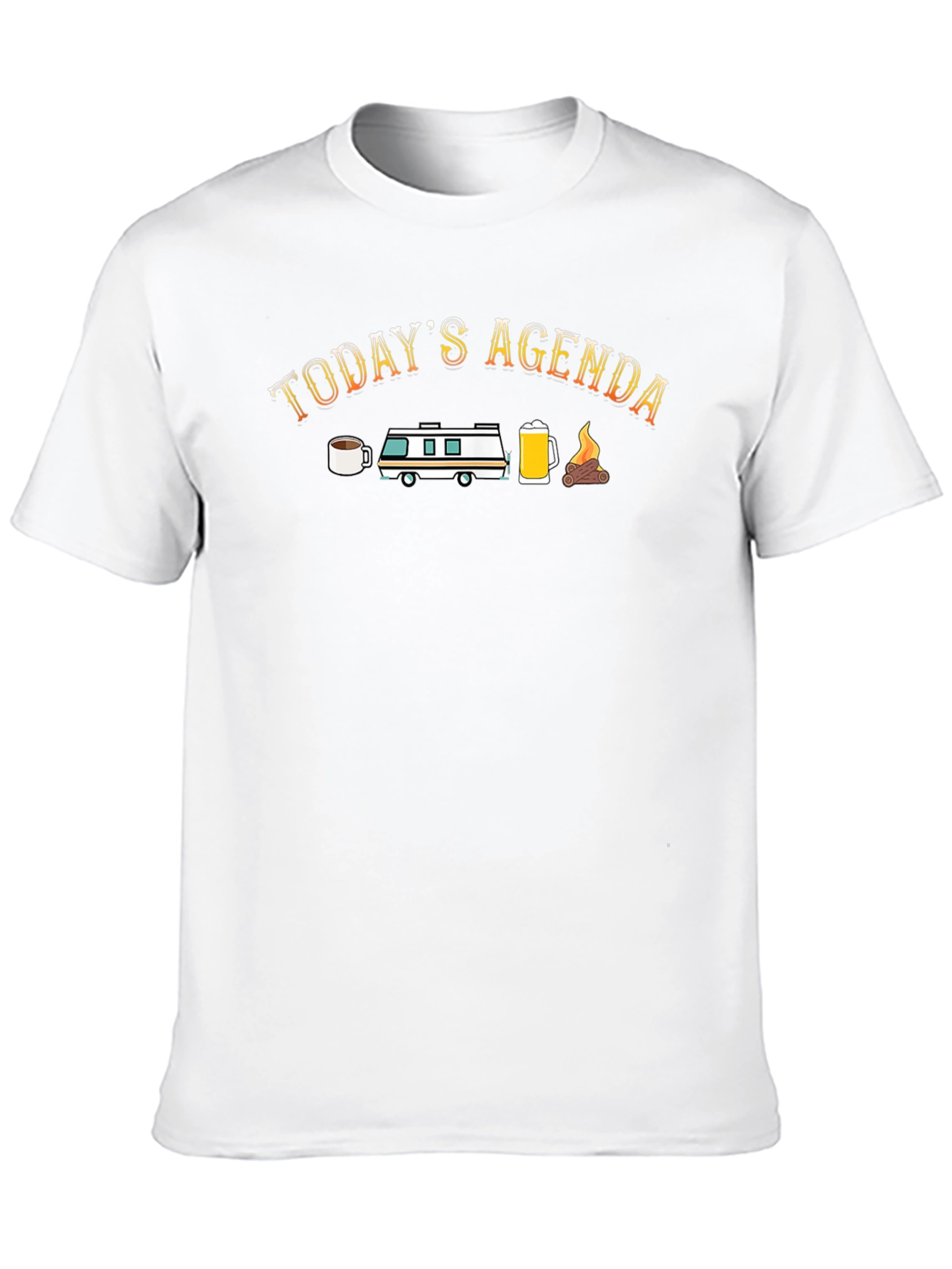 Todays Agenda Camping Graphic Tee