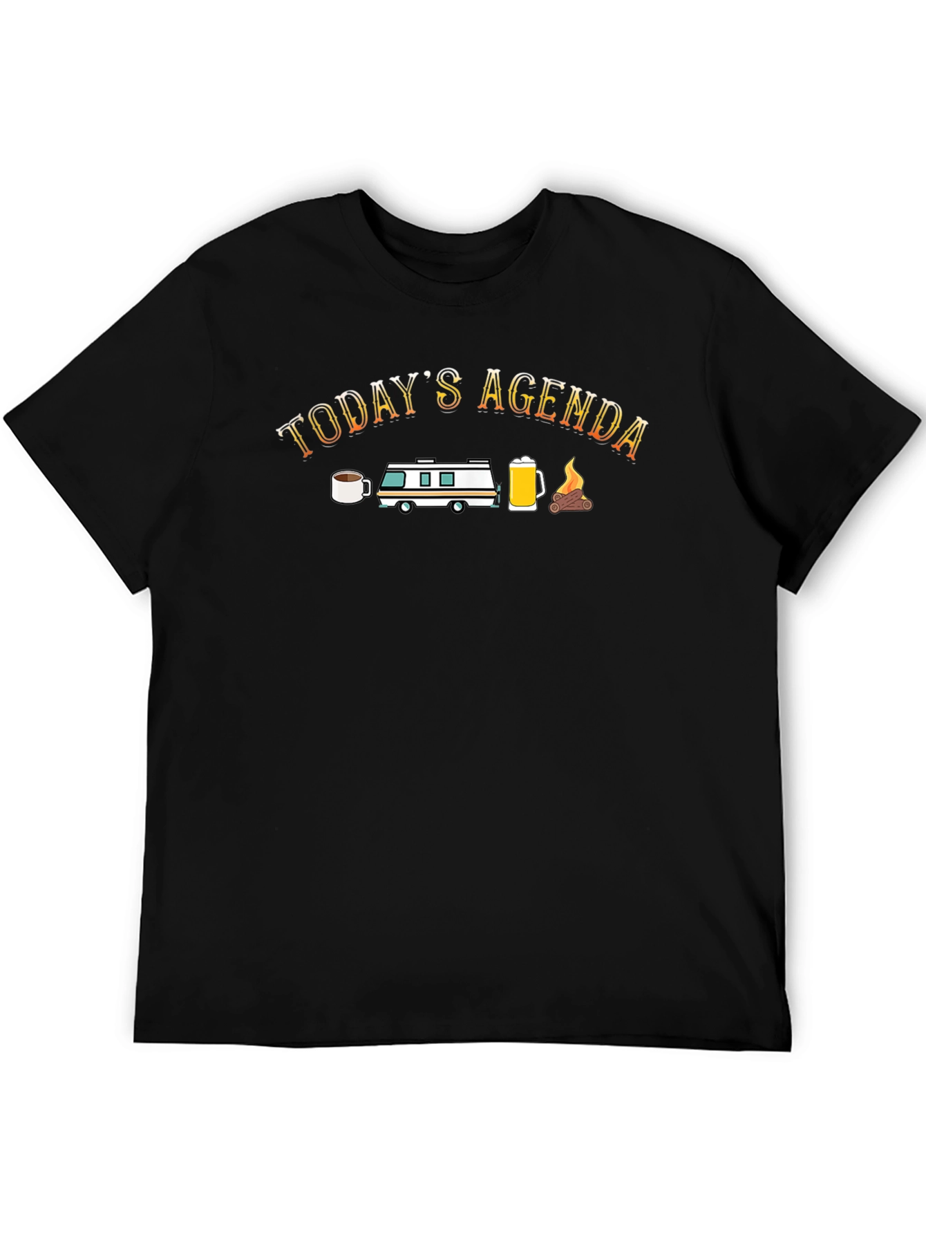 Todays Agenda Camping Graphic Tee