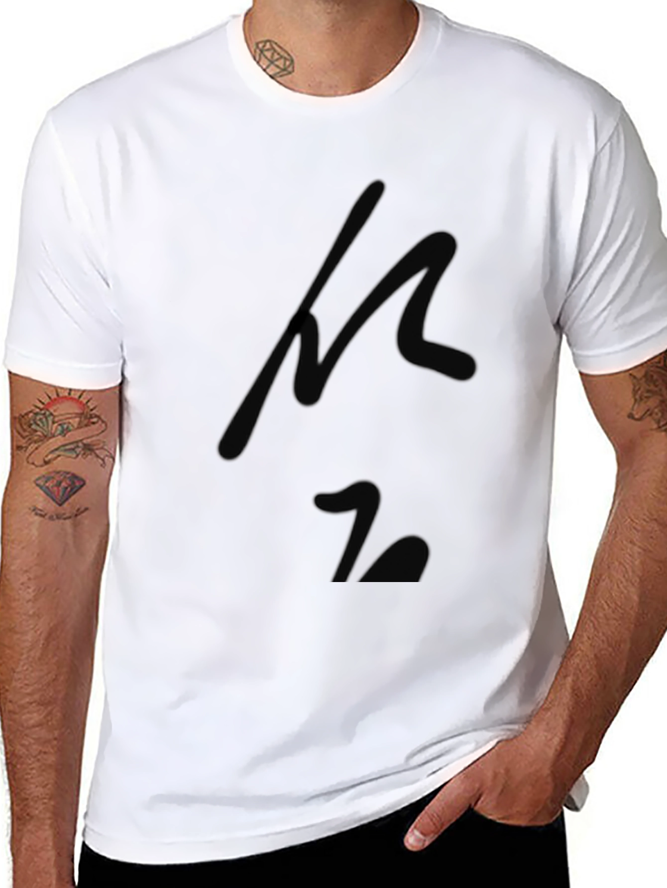 Minimalist Black Cotton T-Shirt with Subtle Design