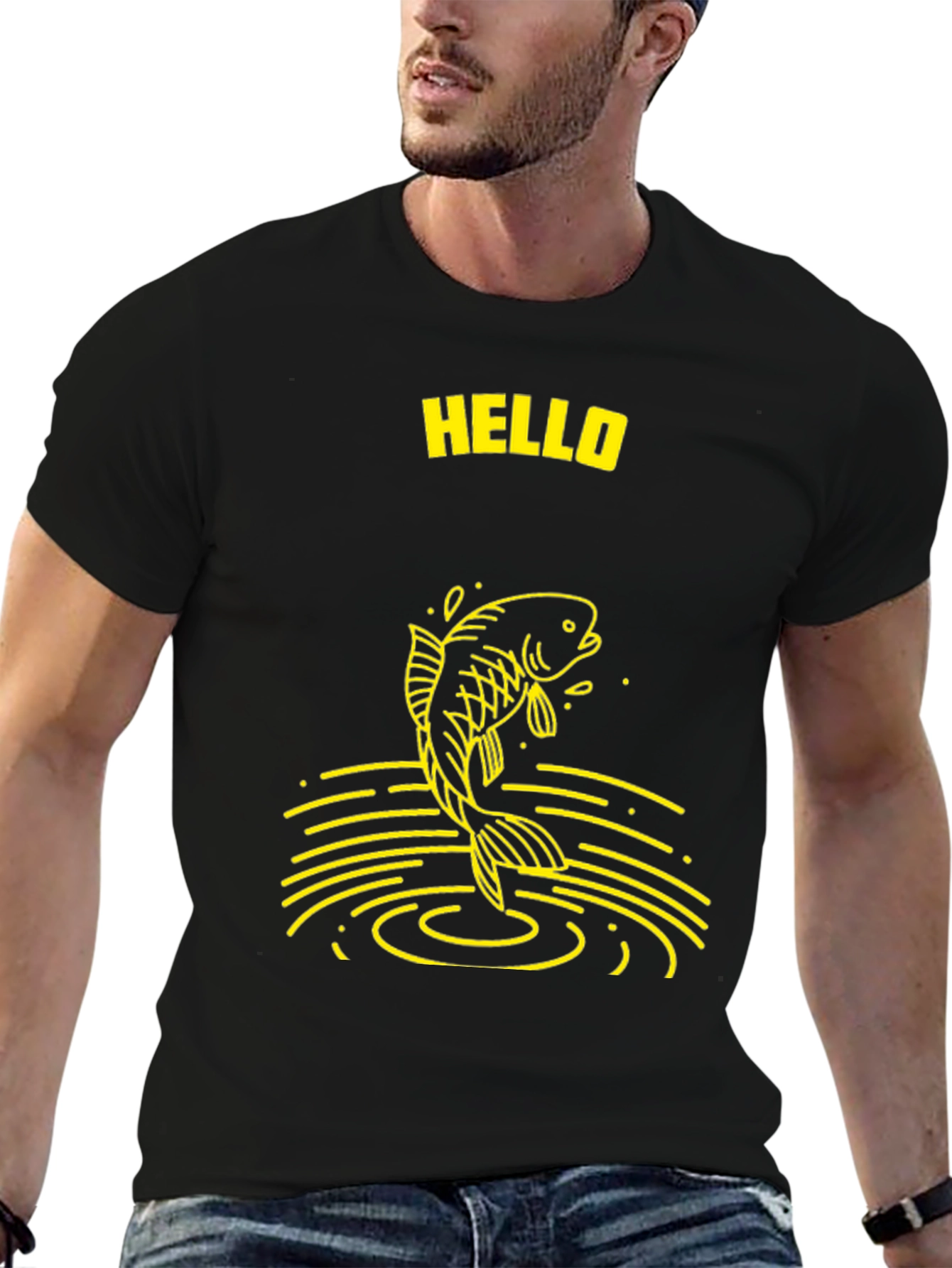 Hello Fish Graphic T-Shirt