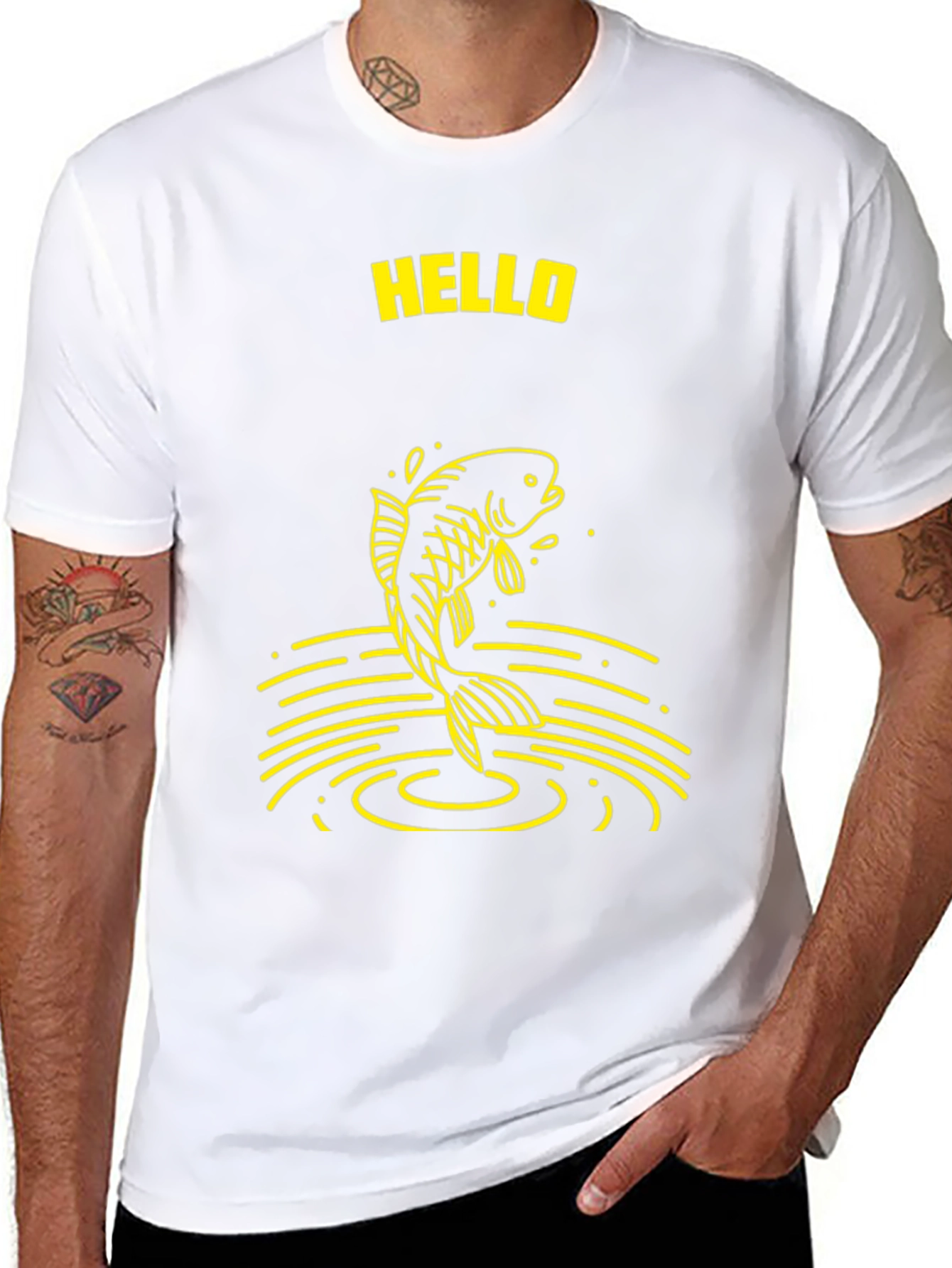 Hello Fish Graphic T-Shirt