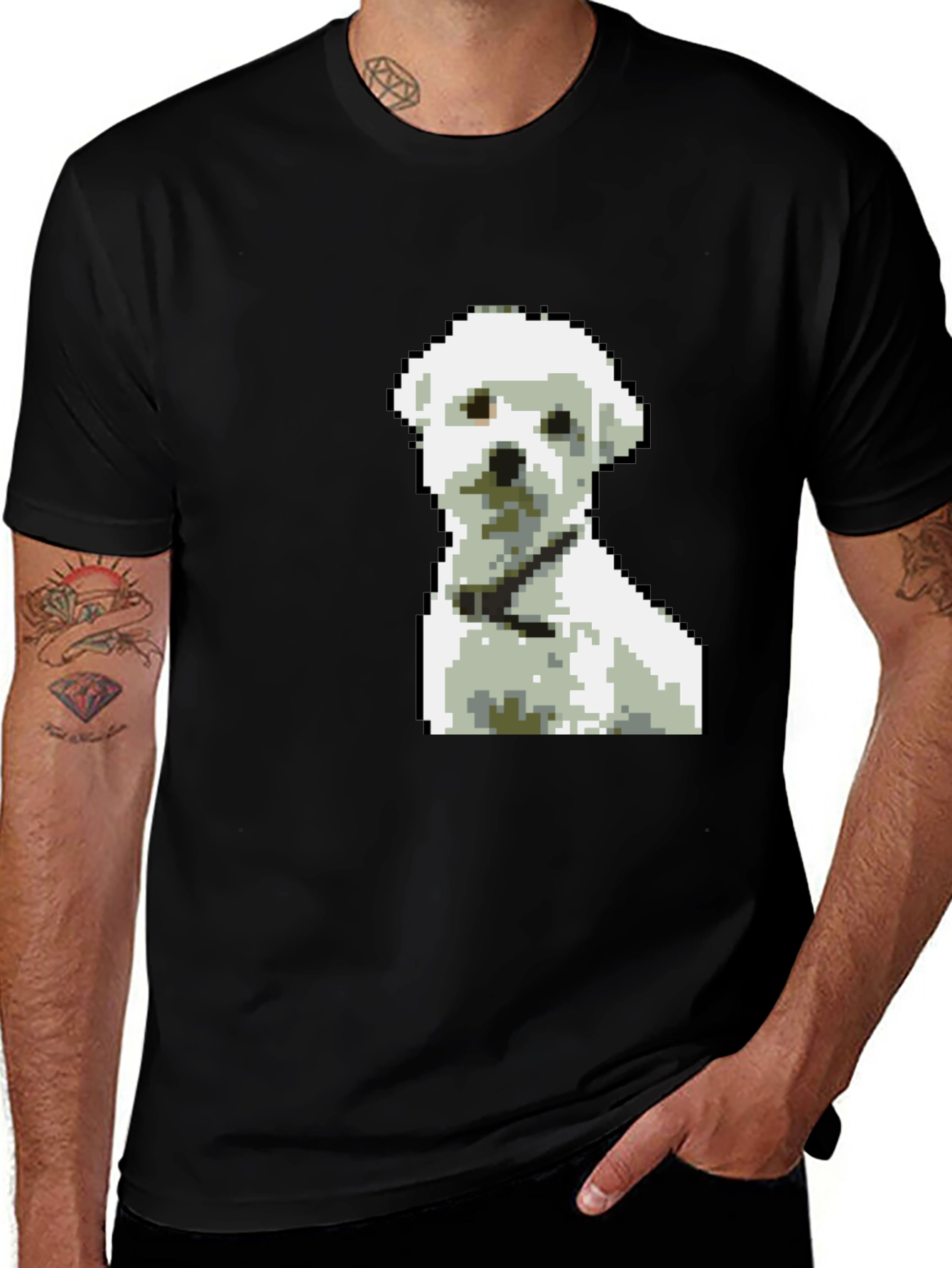 Pixel Dog T-Shirt - Retro Style Tee
