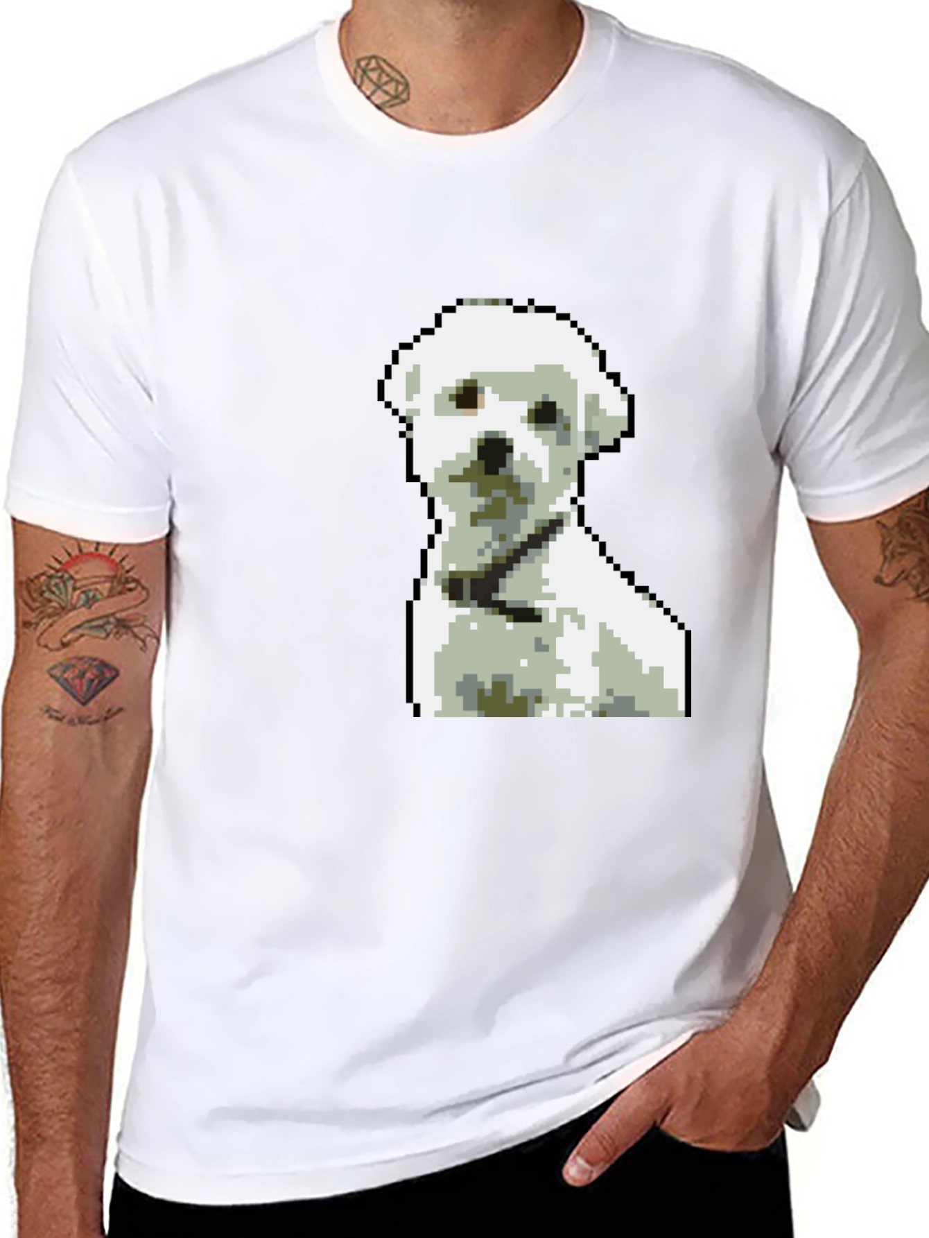 Pixel Dog T-Shirt - Retro Style Tee