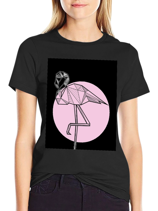 Geometric Flamingo Graphic T-Shirt