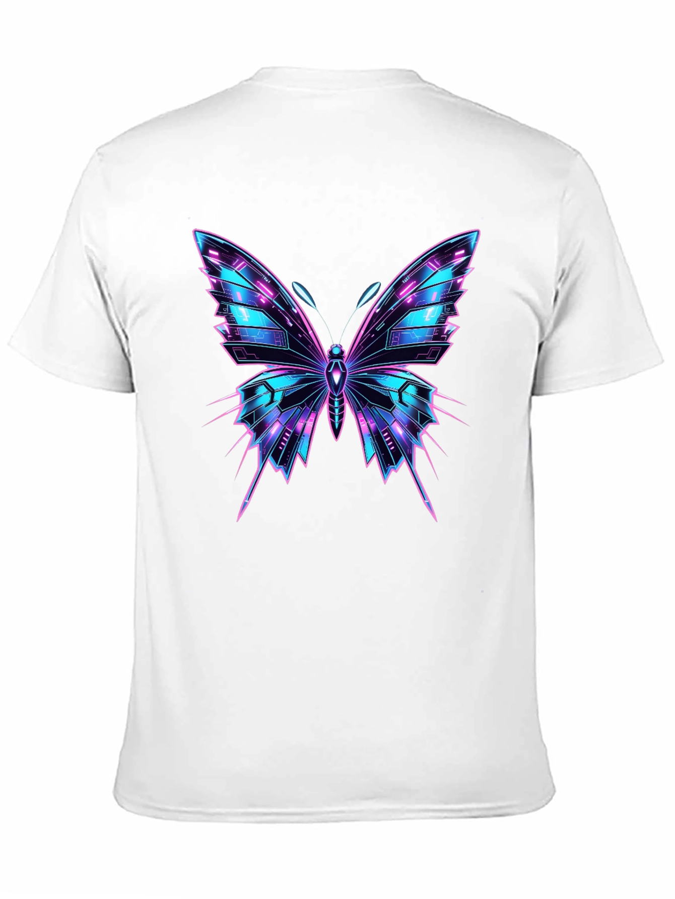 Cyberpunk Butterfly Graphic Black T-Shirt