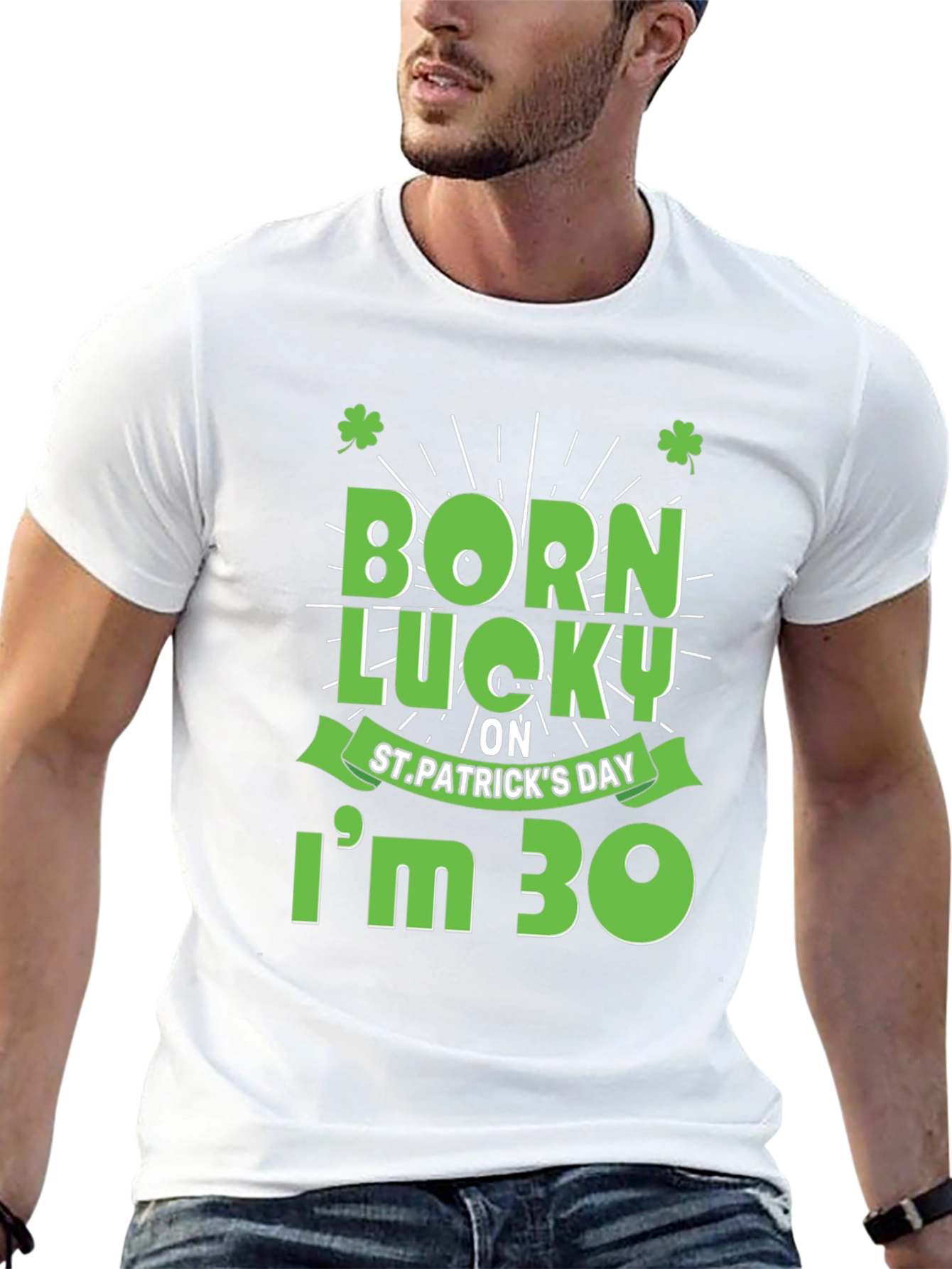 Born Lucky St. Patricks Day 30th Birthday T-Shirt