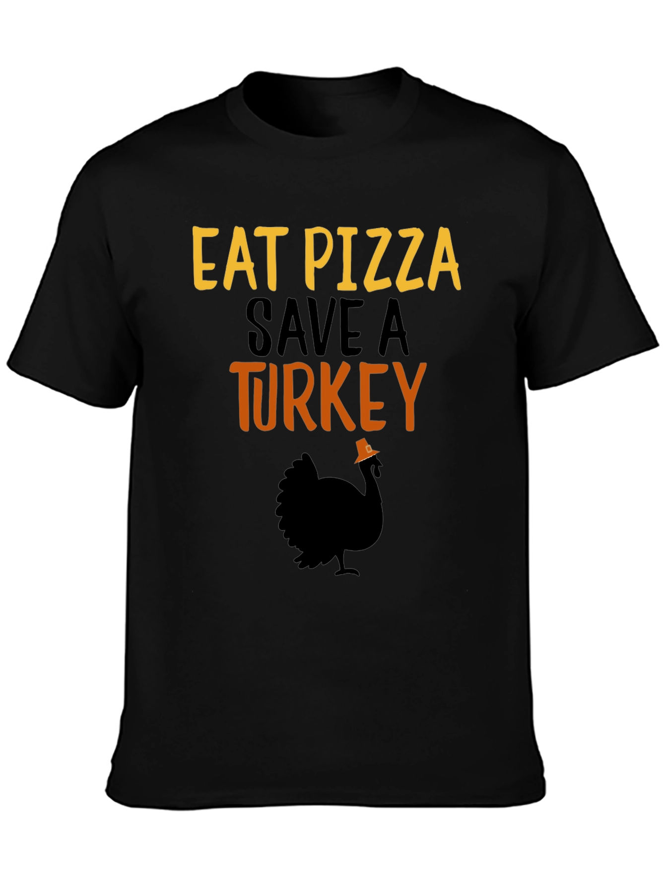 Eat Pizza Save a Turkey Graphic T-Shirt