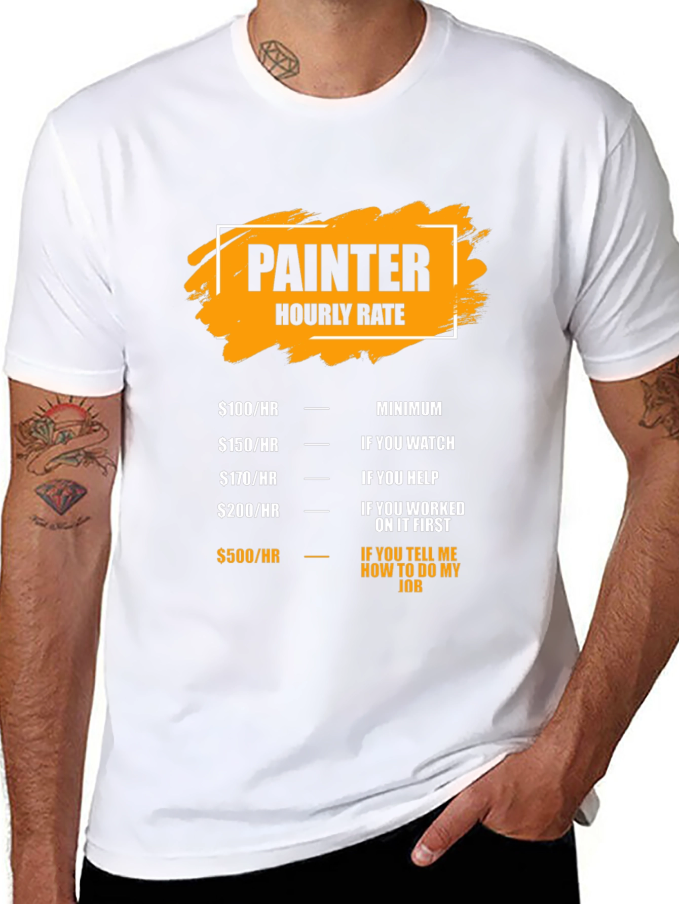 Painter Hourly Rate Funny T-Shirt