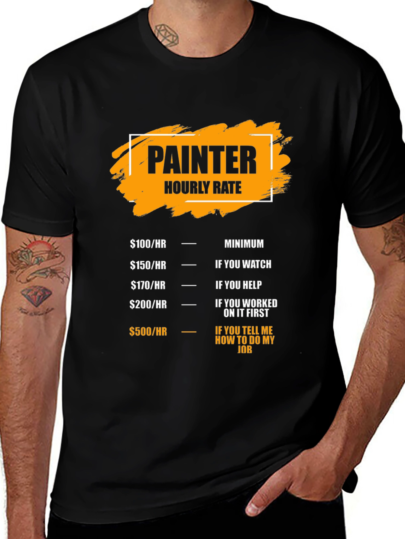 Painter Hourly Rate Funny T-Shirt