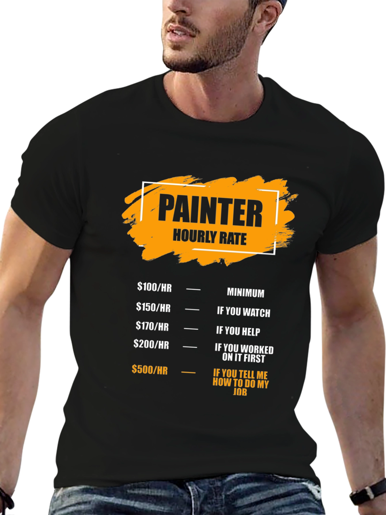 Painter Hourly Rate Funny T-Shirt
