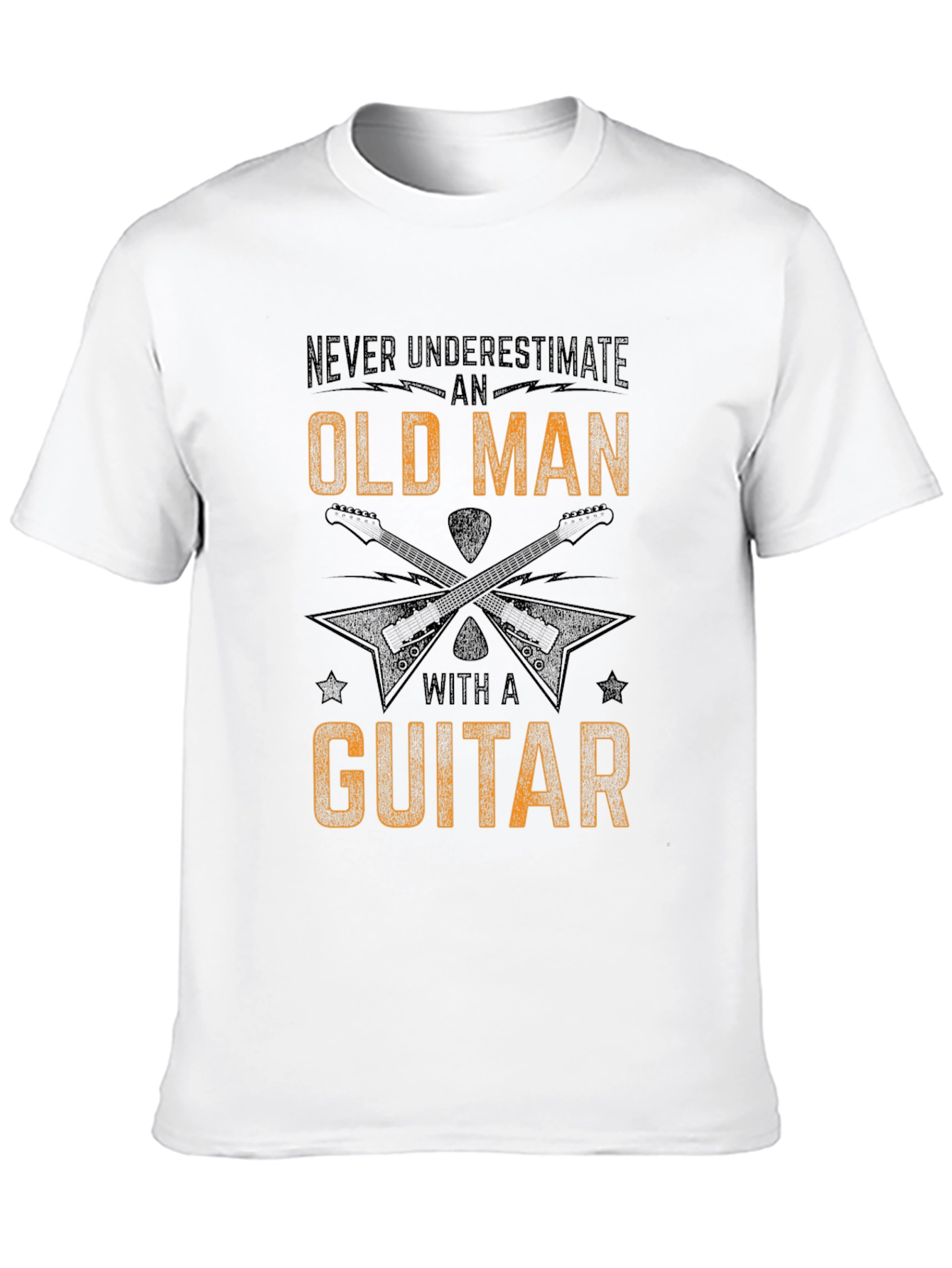 Old Man with a Guitar Black T-Shirt