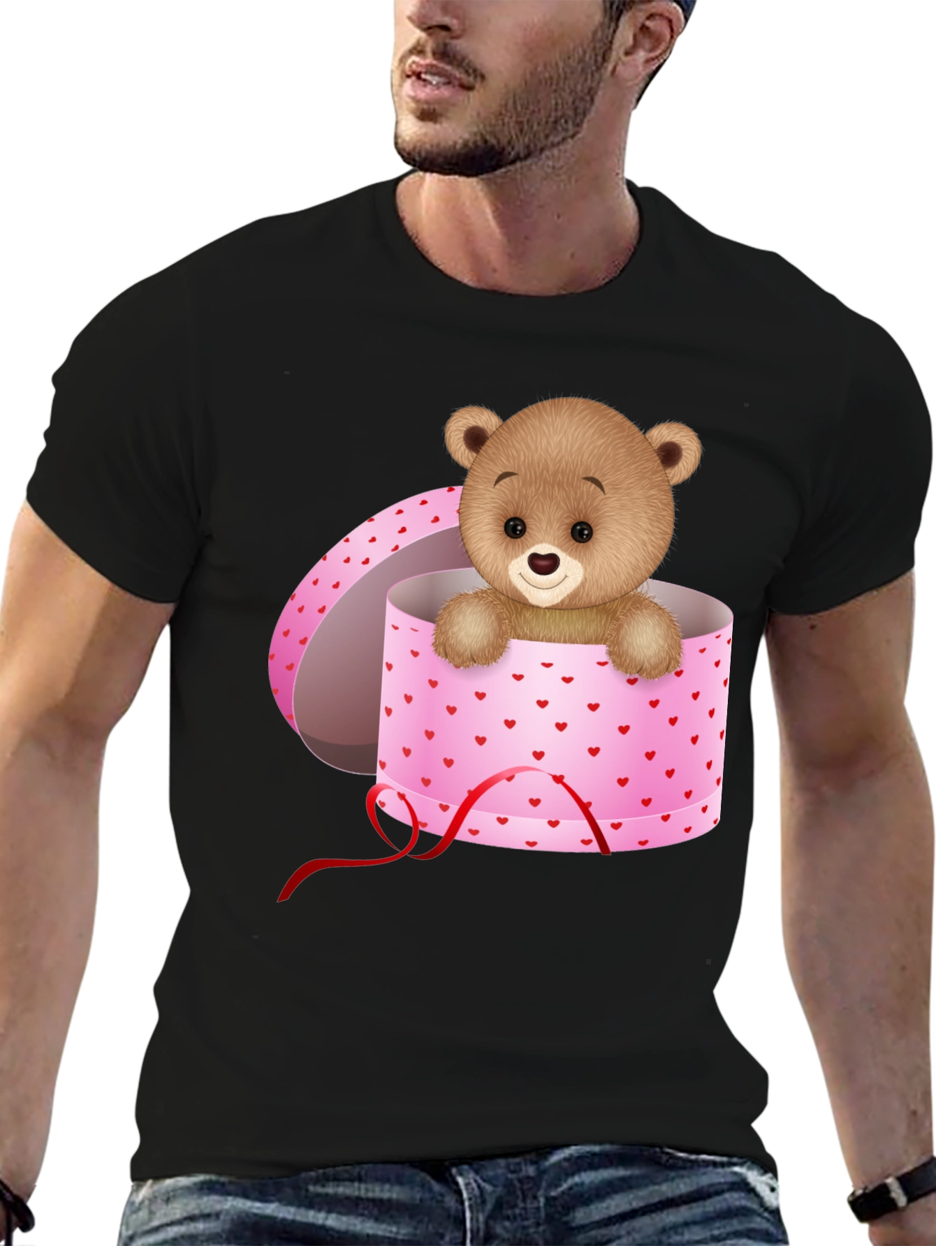 Teddy Bear in Gift Box Graphic T-Shirt