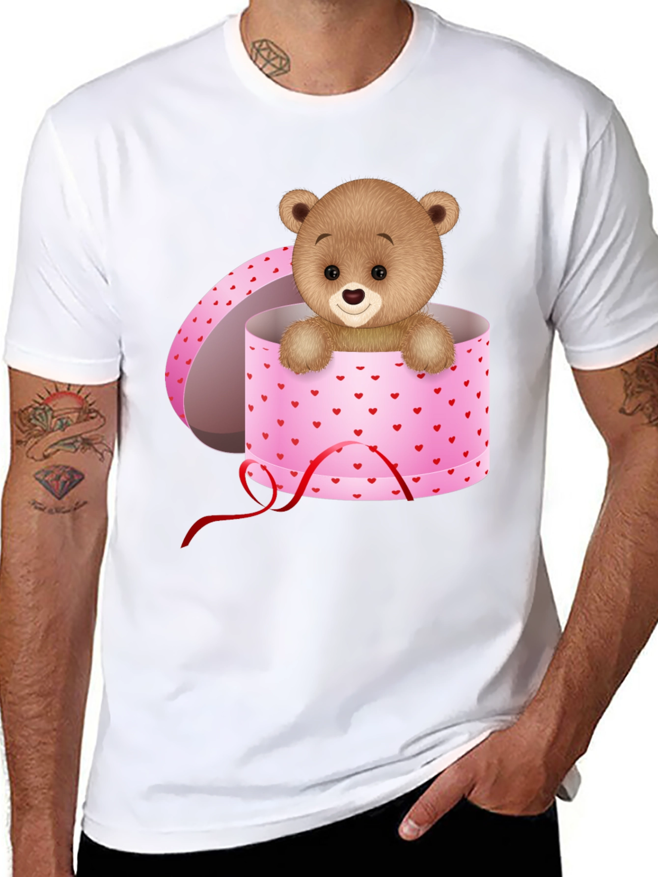 Teddy Bear in Gift Box Graphic T-Shirt