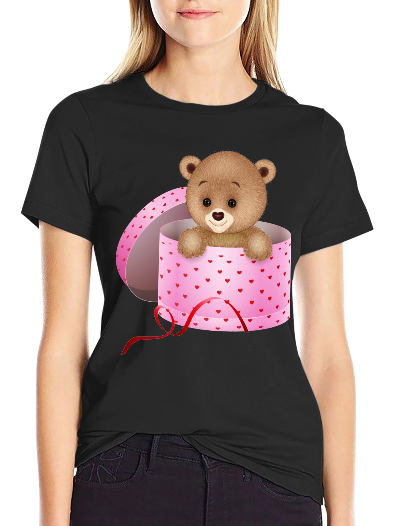 Teddy Bear in Gift Box Graphic T-Shirt