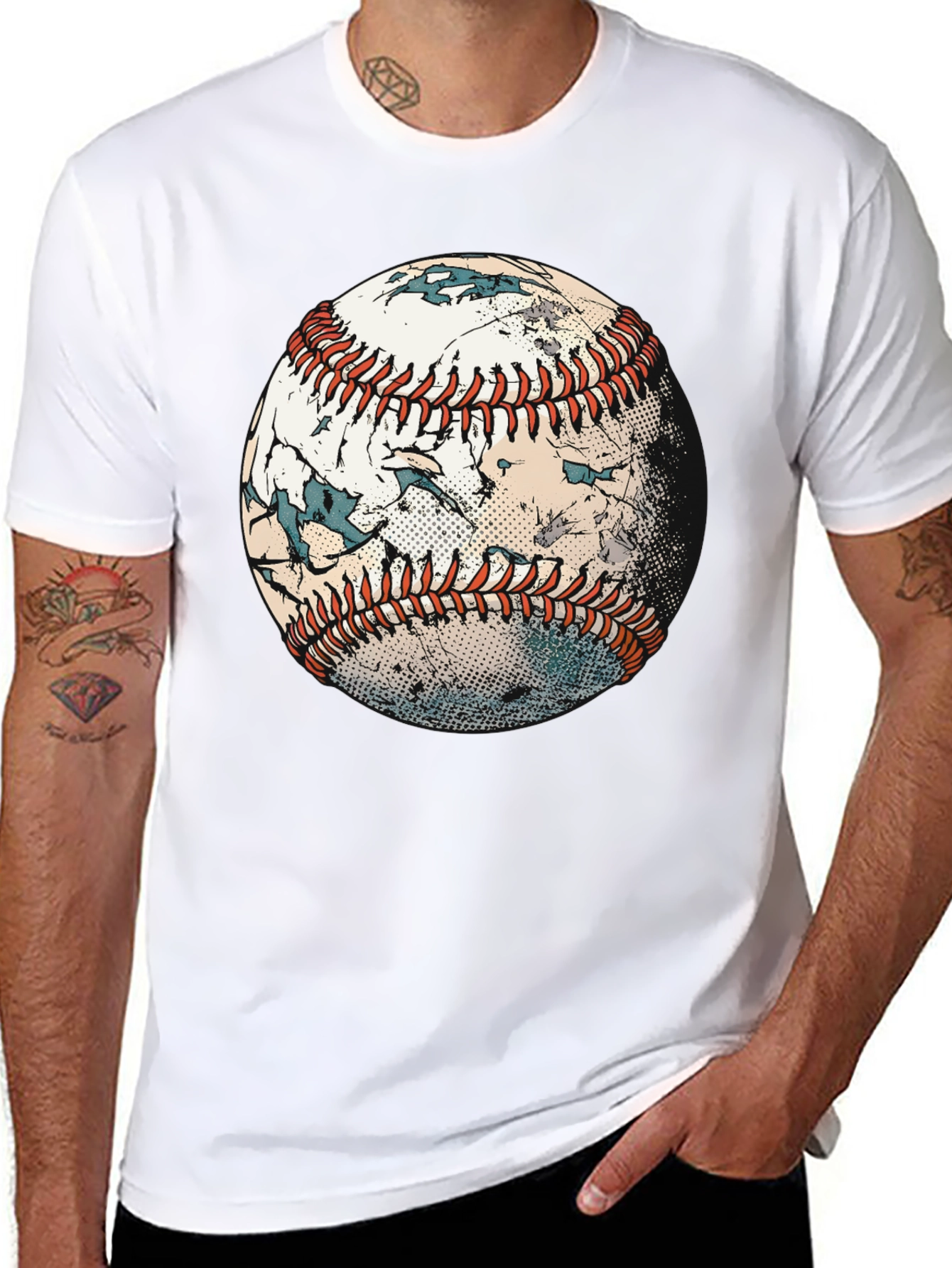 Baseball T-Shirt - Distressed Graphic Tee